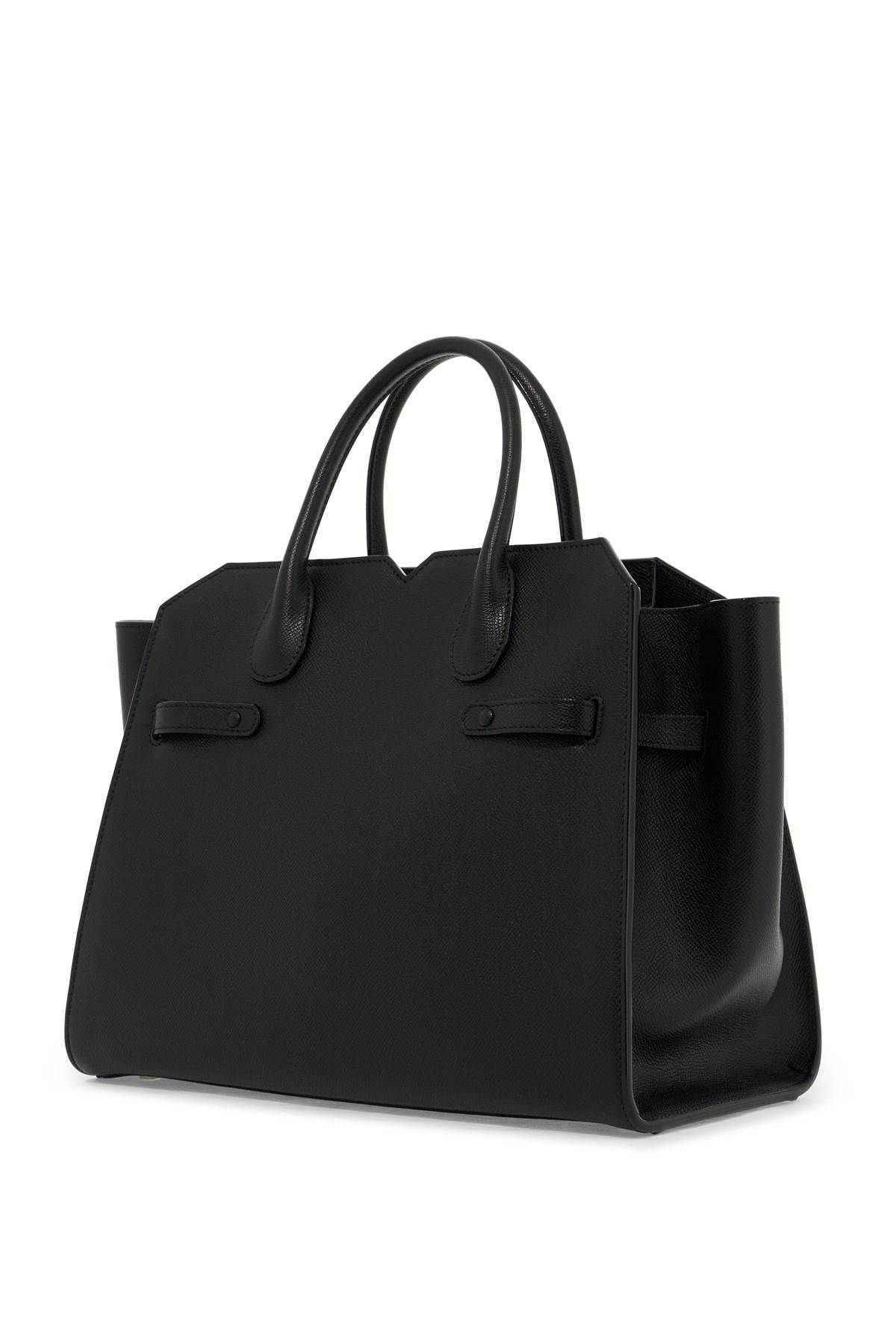 Shop Valextra Medium-sized Milan Handbag In Black