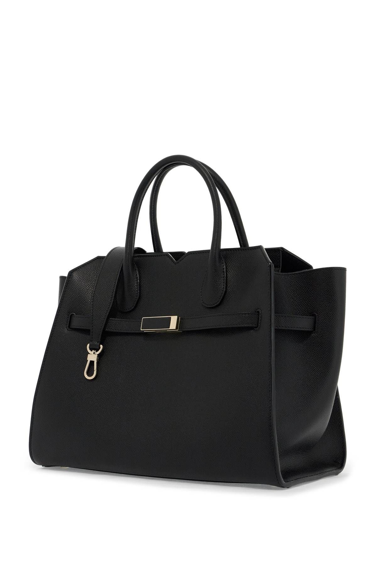 Shop Valextra Medium-sized Milan Handbag In Black