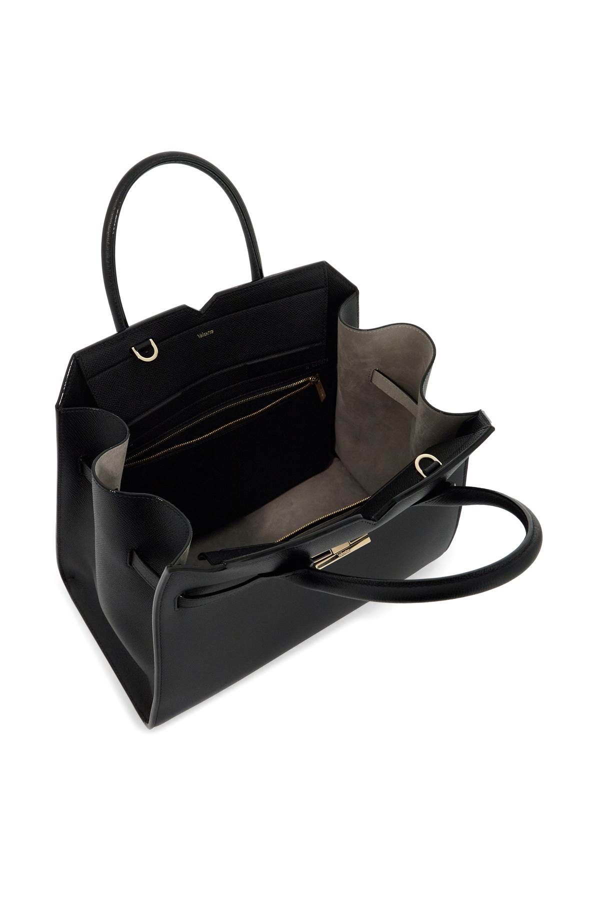 Shop Valextra Medium-sized Milan Handbag In Black