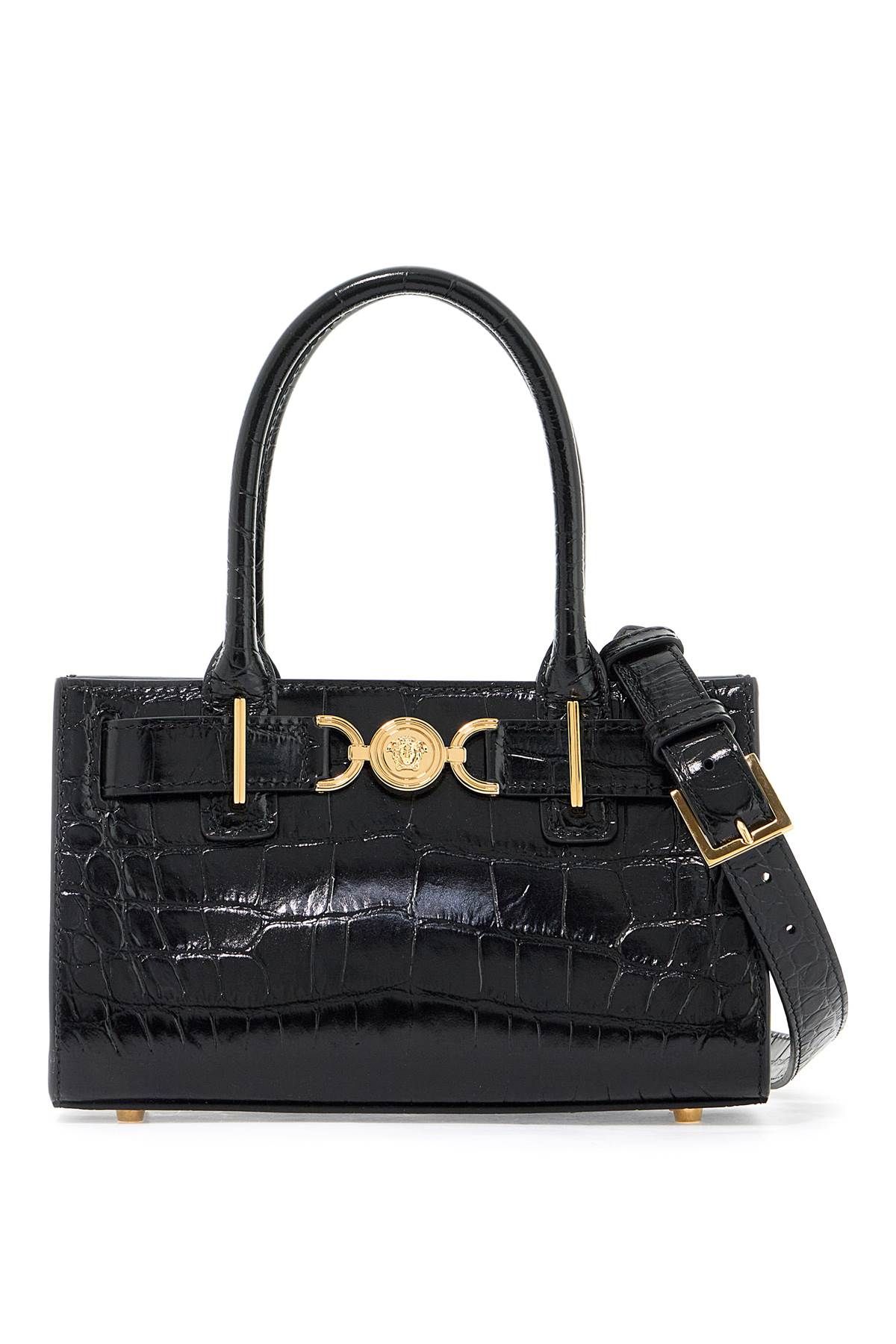 Shop Versace Medusa '95 Handbag In Black