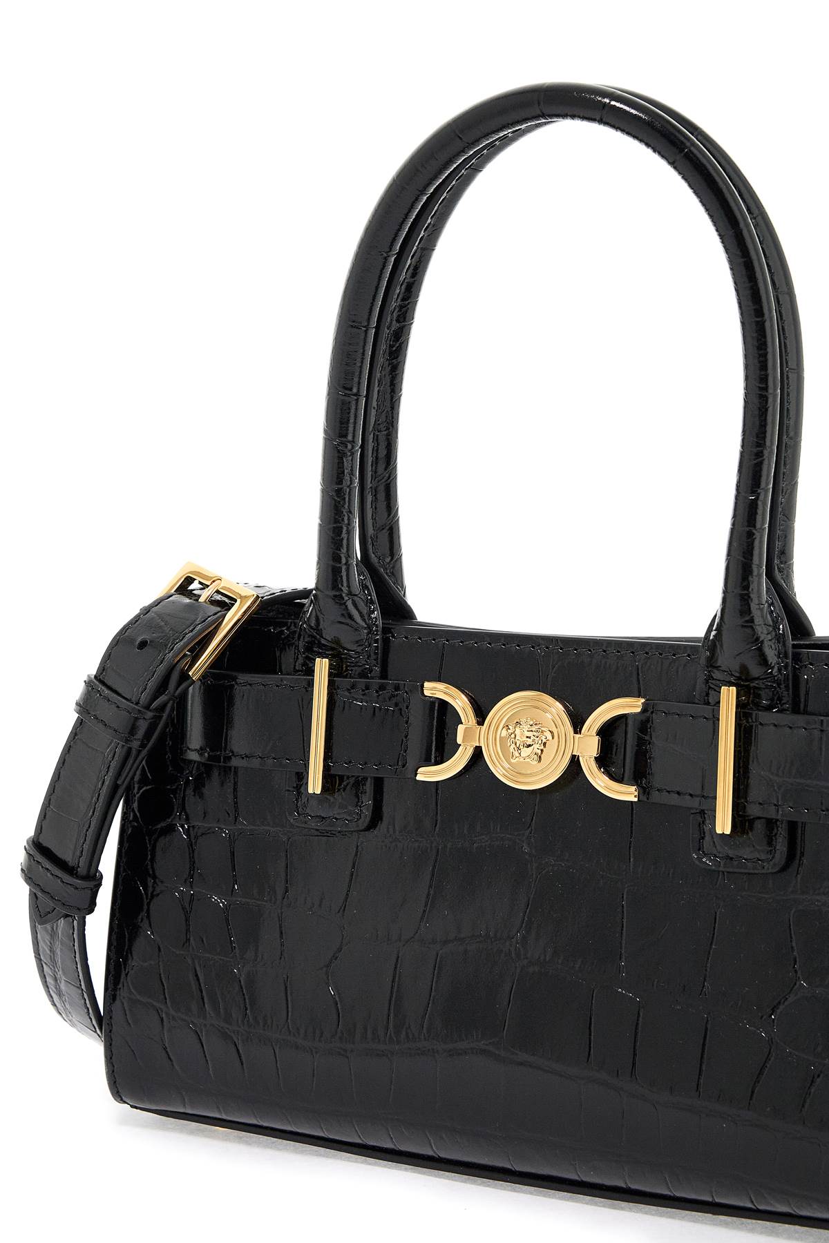 Shop Versace Medusa '95 Handbag In Black