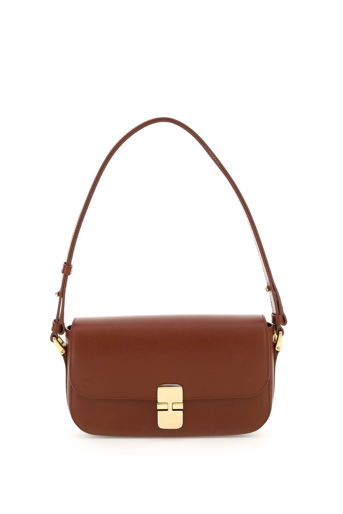 Shop Apc Grace Baguette Bag In Brown