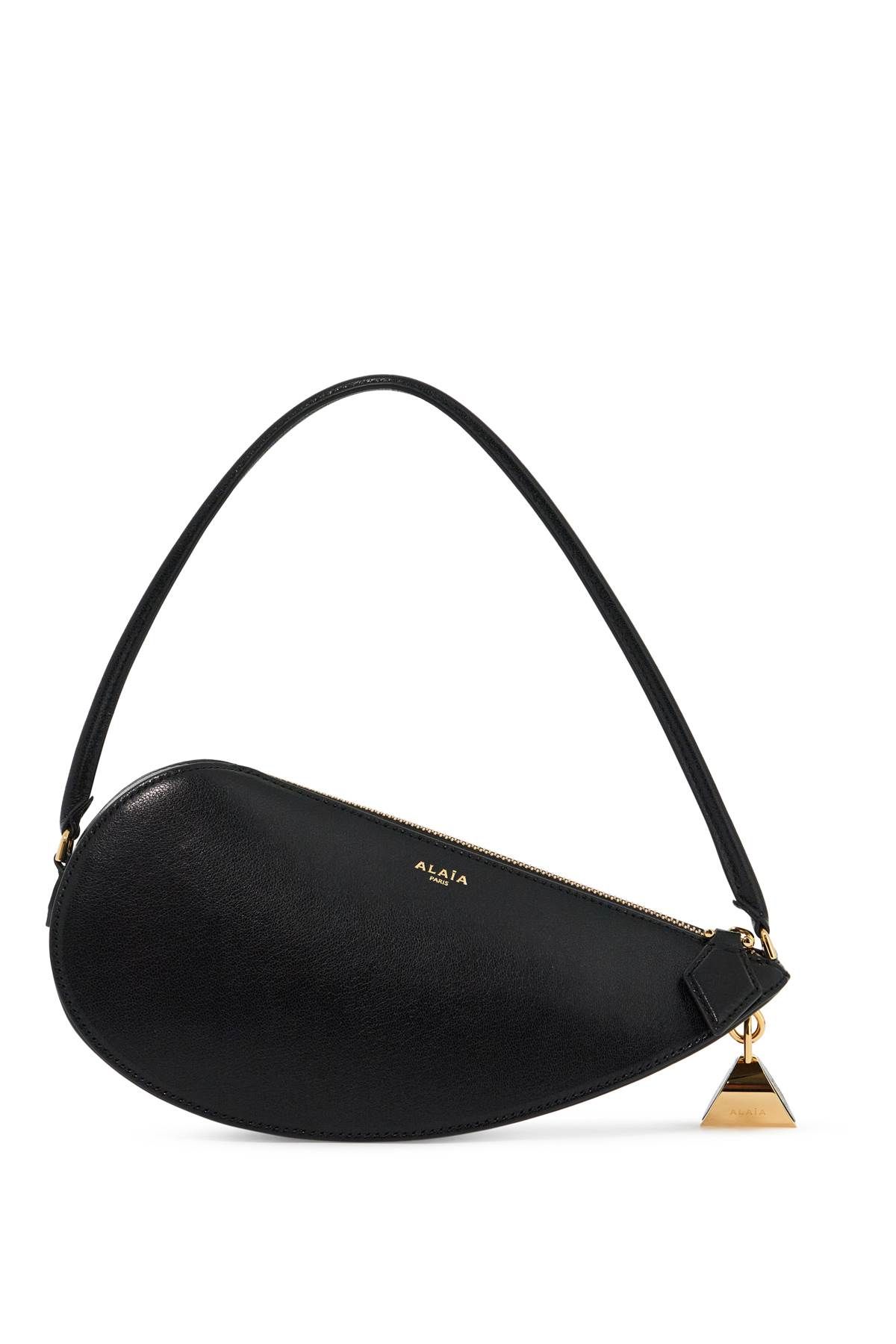 Shop Alaïa Le Demi-coeur Leather Shoulder Bag In Black