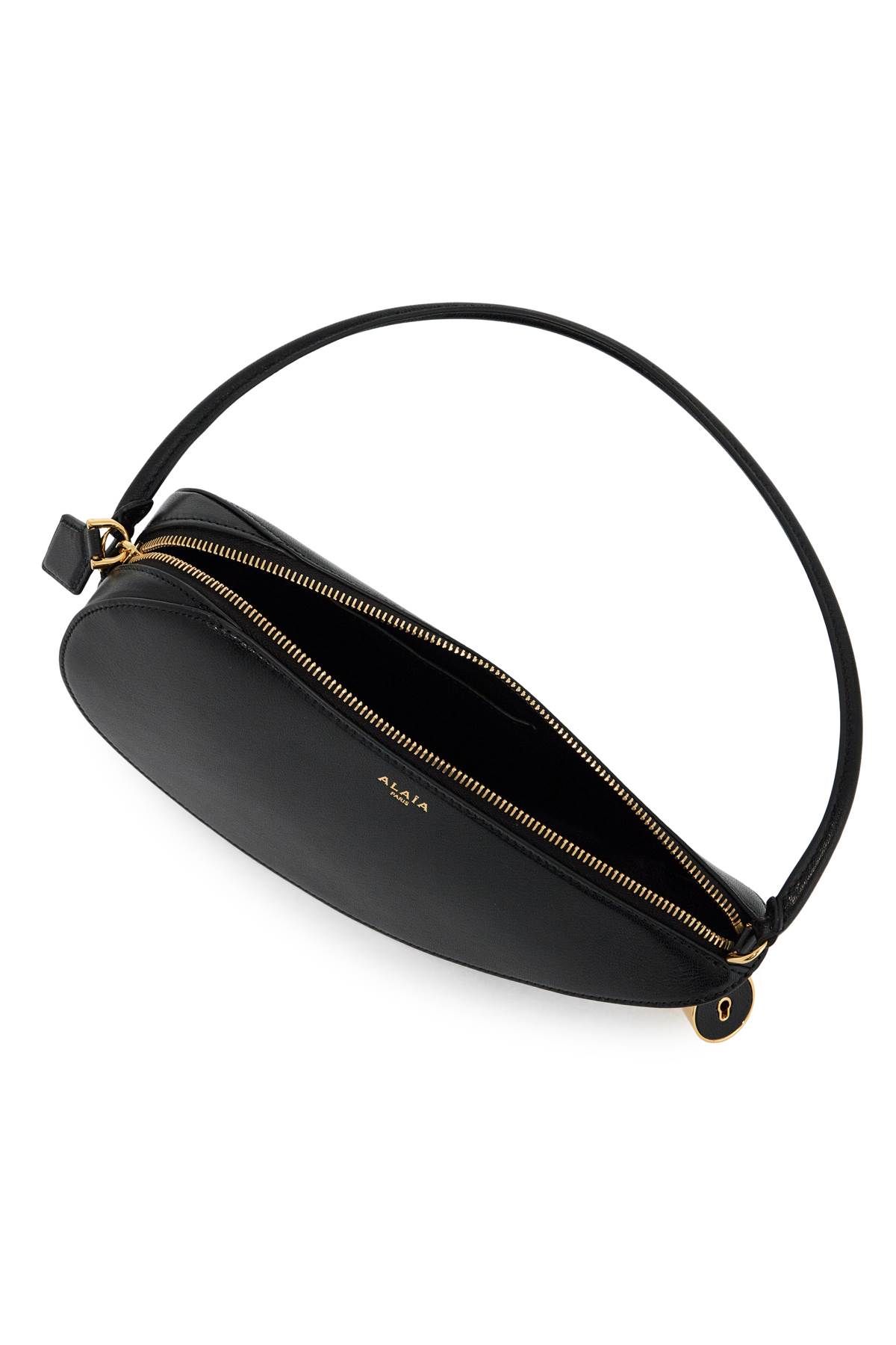 Shop Alaïa Le Demi-coeur Leather Shoulder Bag In Black