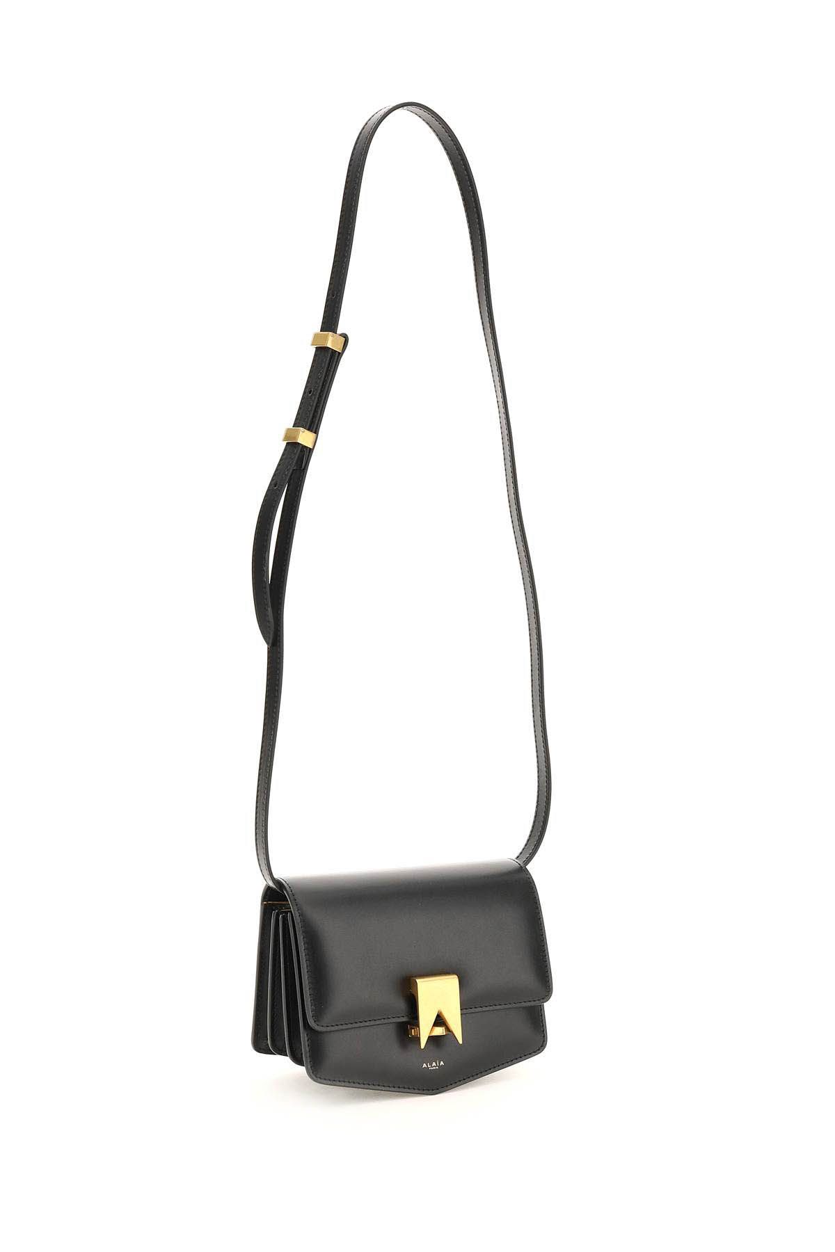 Shop Alaïa Small 'le Papa' Leather Bag In Black