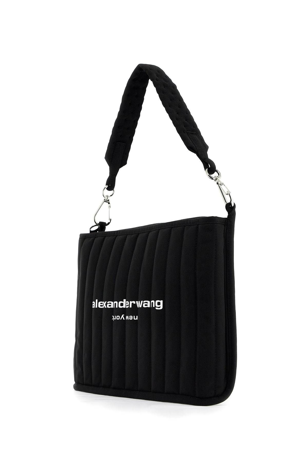 Shop Alexander Wang Elite Tech Nylon Shoulder Bag In Black