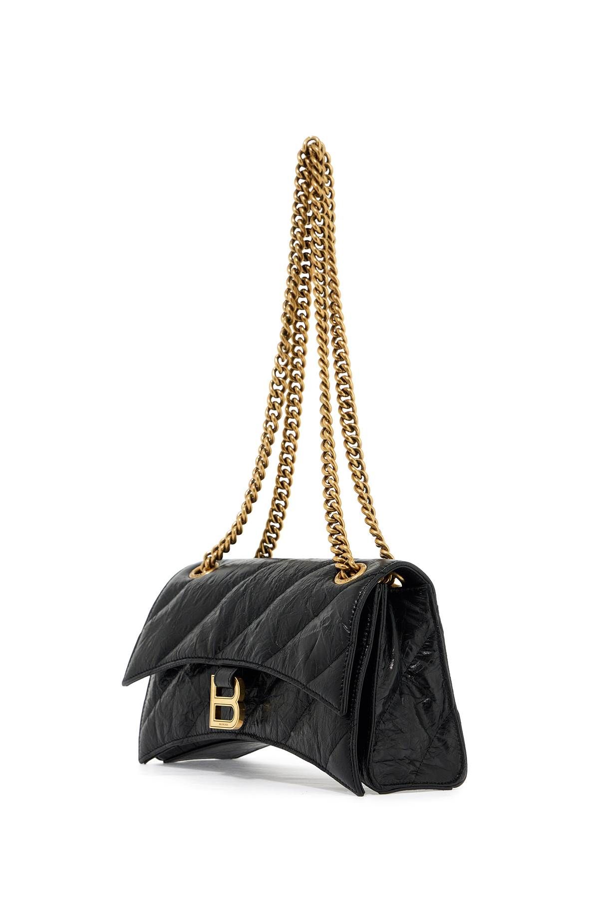 Shop Balenciaga Small Crush Shoulder Bag In Black