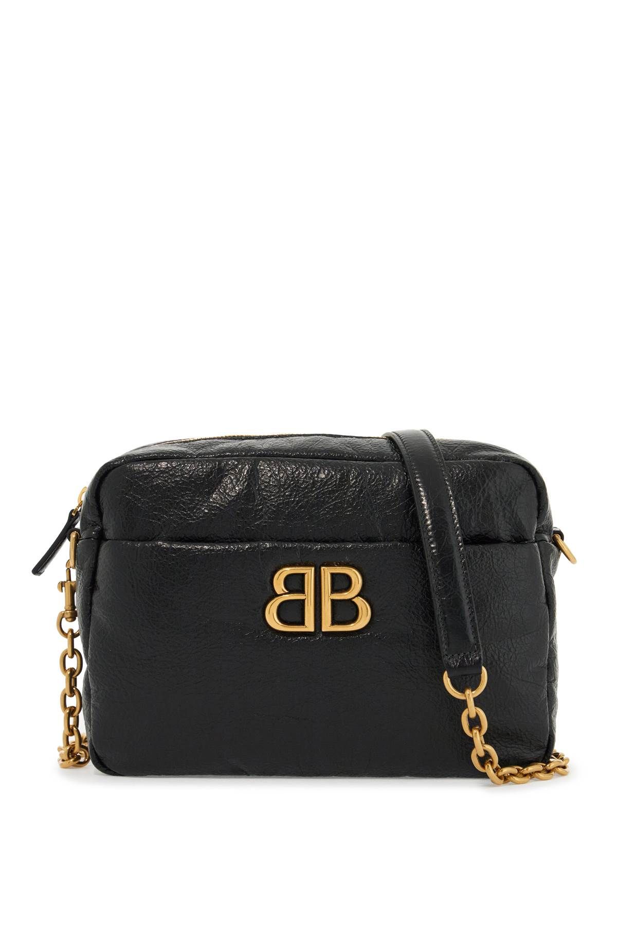 Shop Balenciaga Monaco Camera Bag For In Black