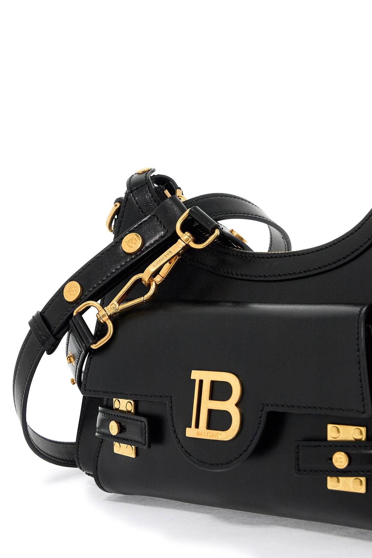 Shop Balmain Hobo B-buzz In Black