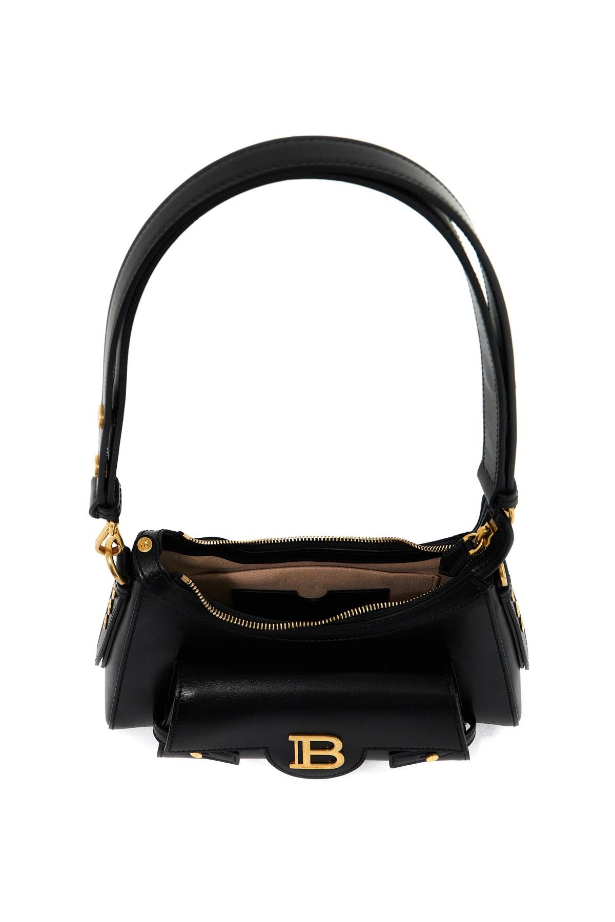 Shop Balmain Hobo B-buzz In Black