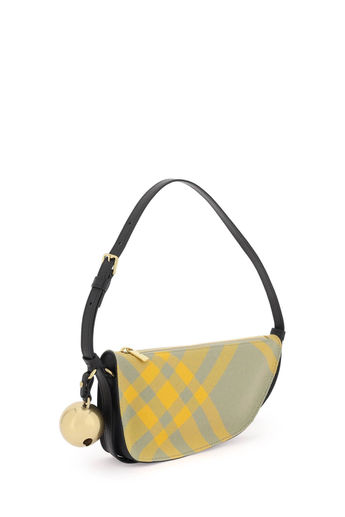 Shop Burberry Mini Shield Shoulder Bag In Yellow