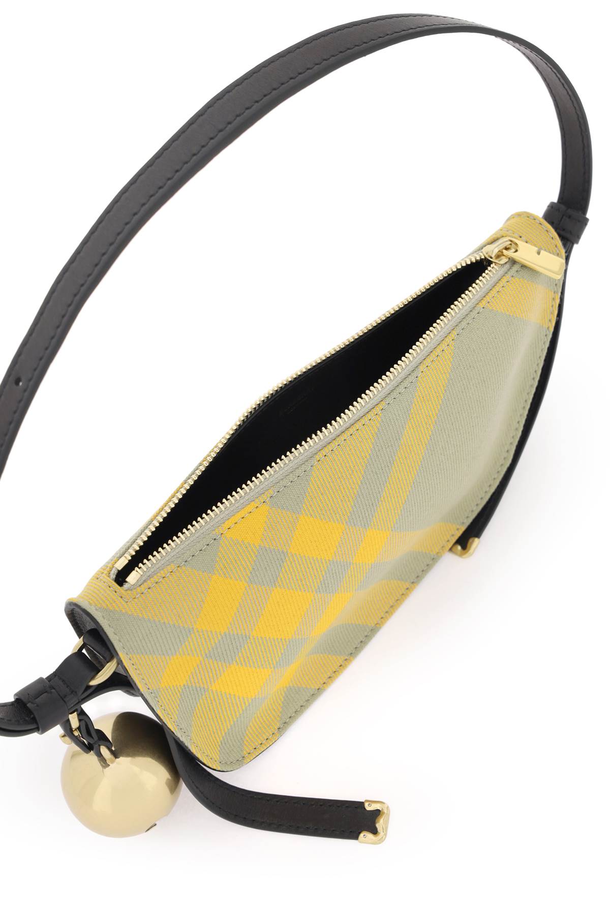 Shop Burberry Mini Shield Shoulder Bag In Yellow