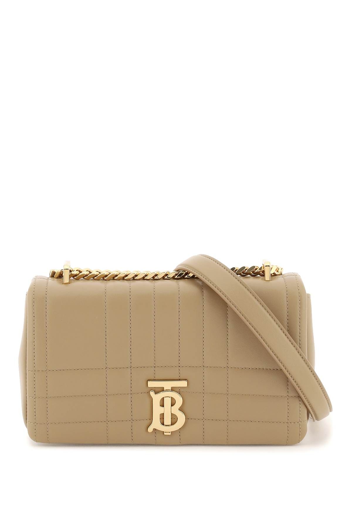 Shop Burberry Quilted Leather Small Lola Bag In Beige