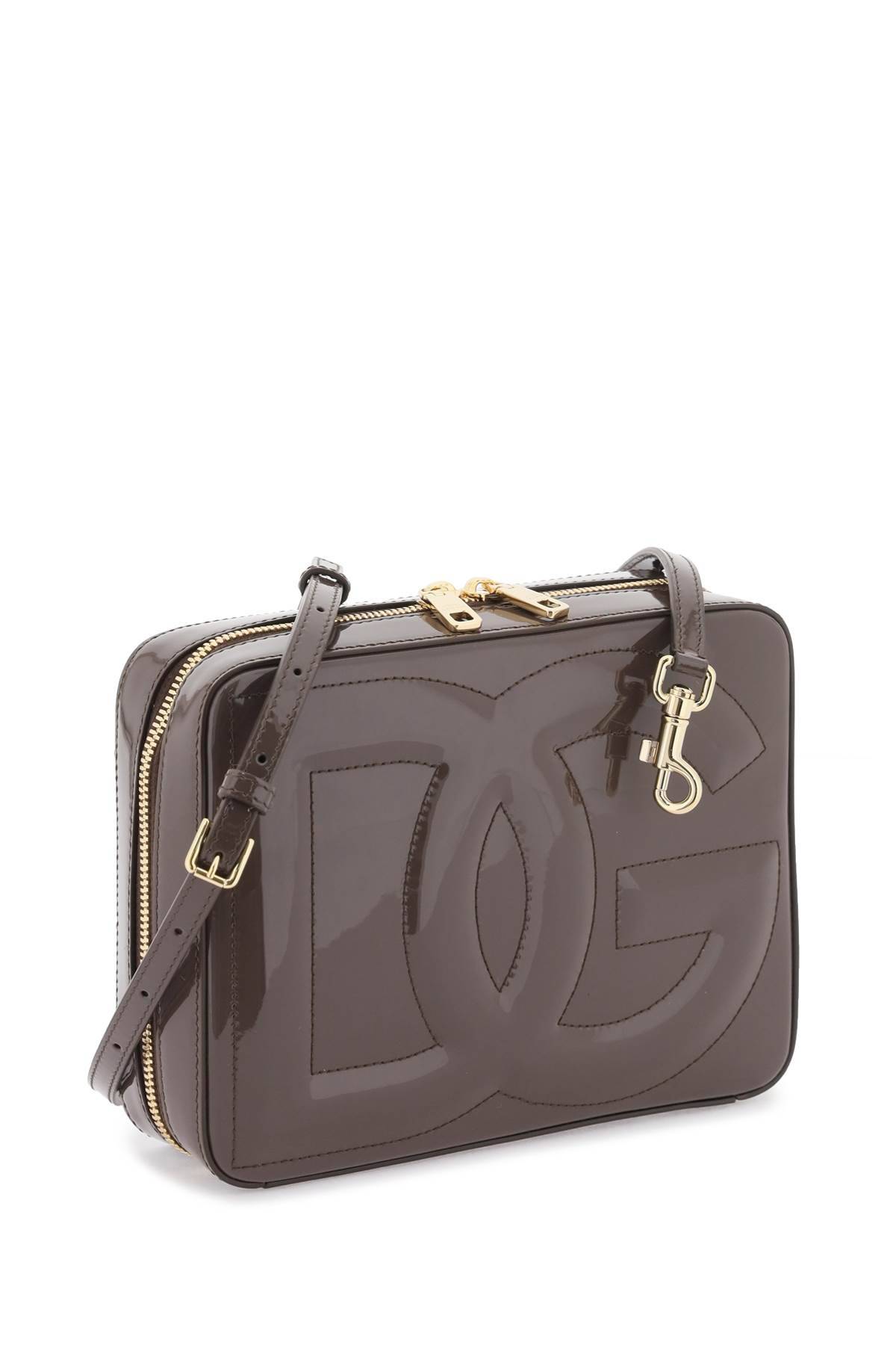 Shop Dolce & Gabbana Medium 'dg Logo' Camera Bag In Brown