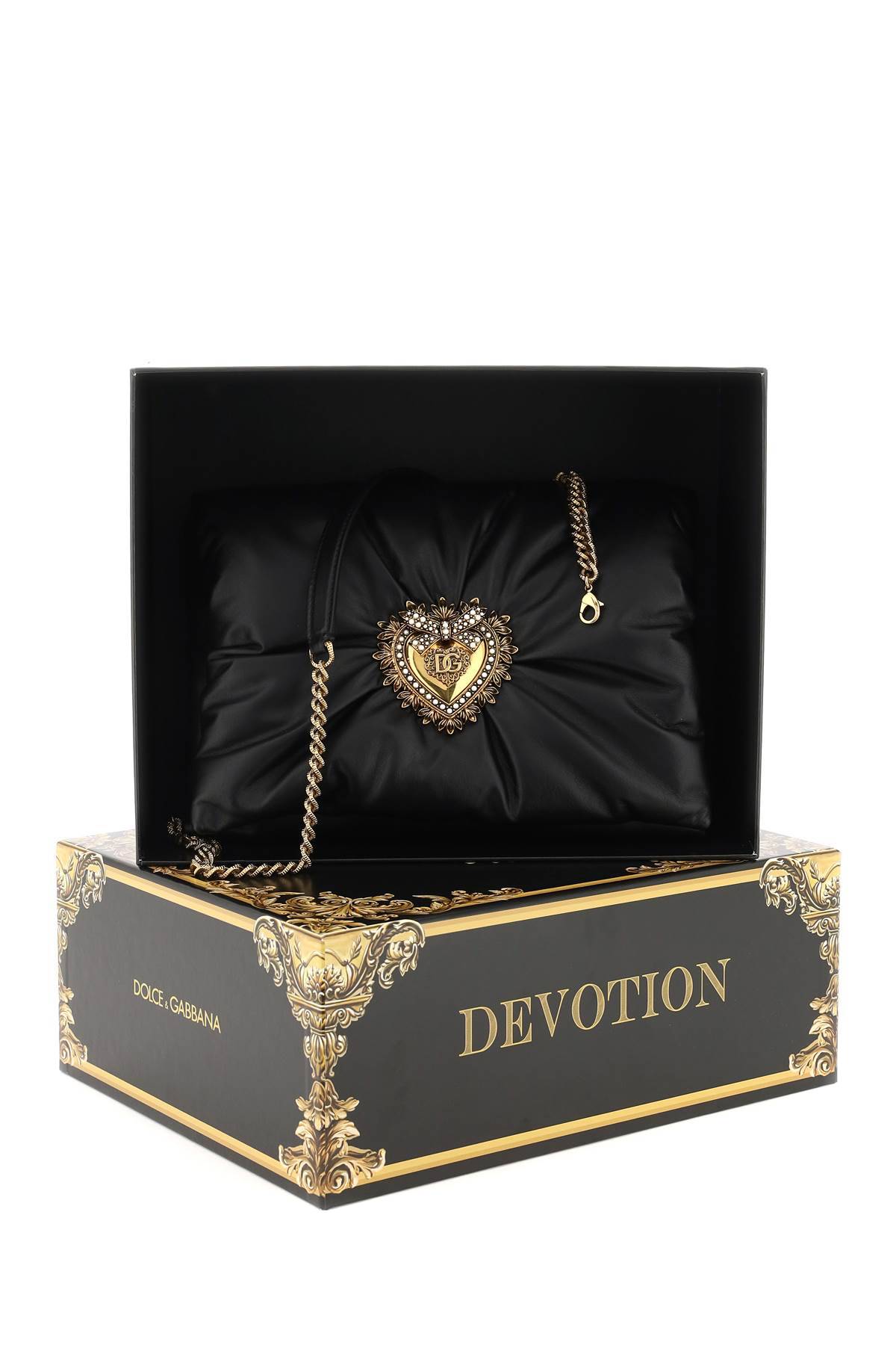 Shop Dolce & Gabbana Soft Devotion Shoulder Bag In Black