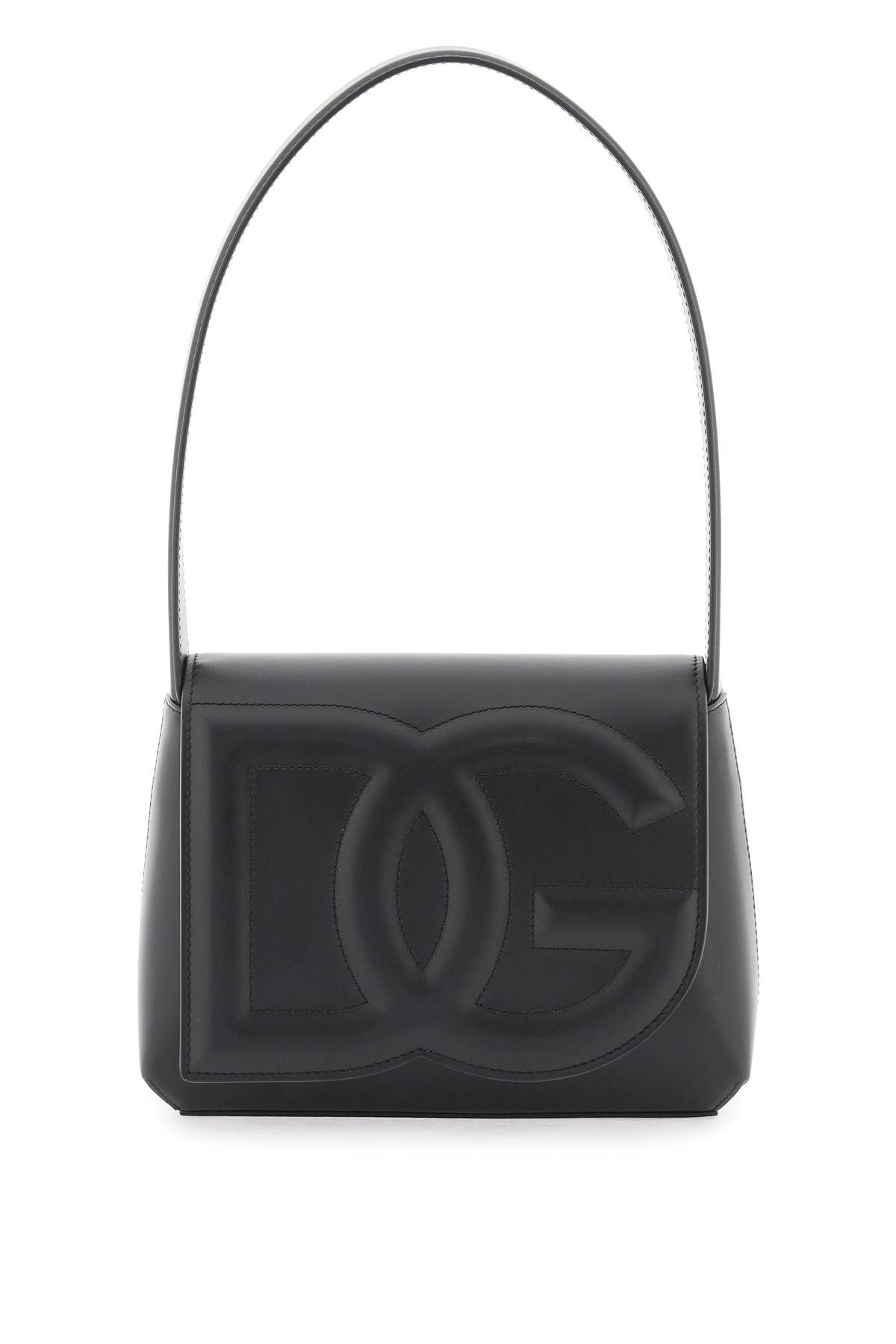 Shop Dolce & Gabbana Dg Logo Shoulder Bag In Black