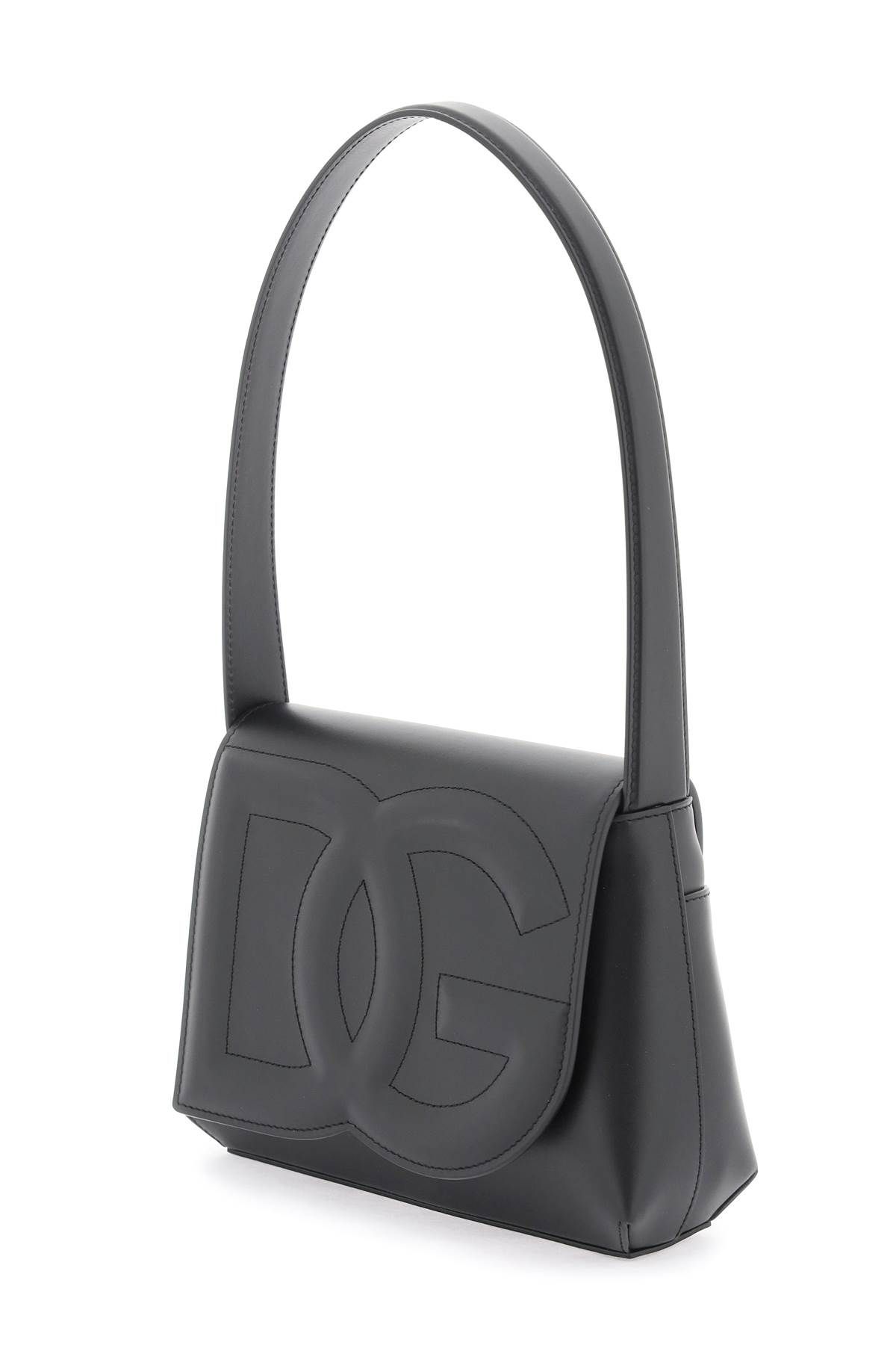 Shop Dolce & Gabbana Dg Logo Shoulder Bag In Black