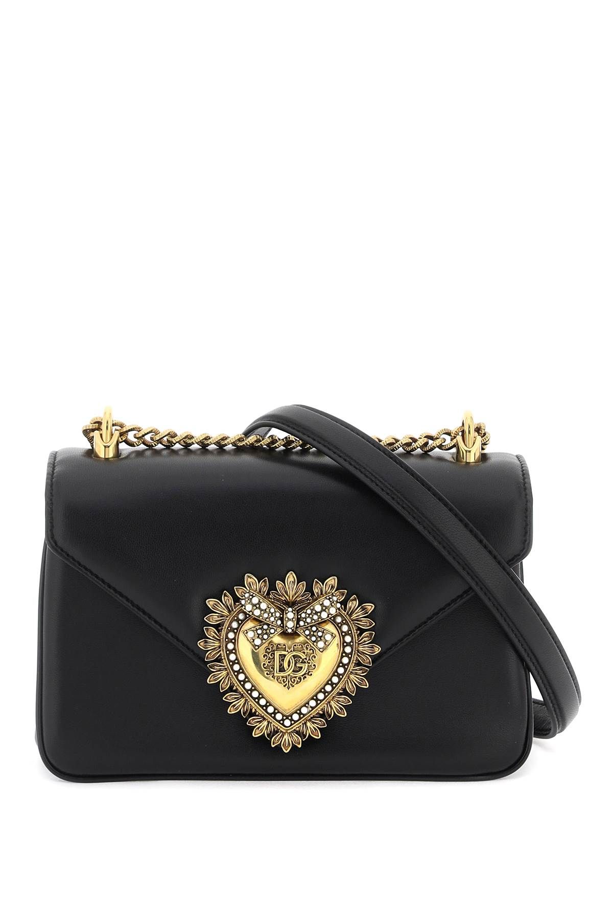 Shop Dolce & Gabbana Devotion Shoulder Bag In Black