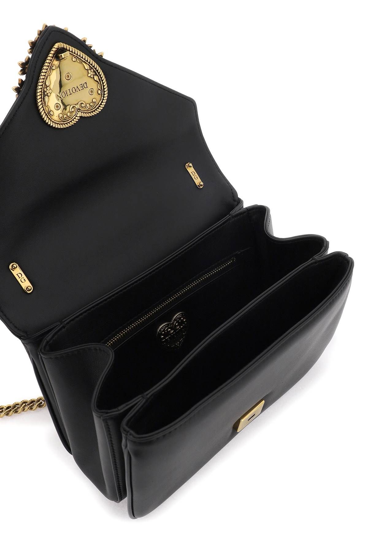 Shop Dolce & Gabbana Devotion Shoulder Bag In Black