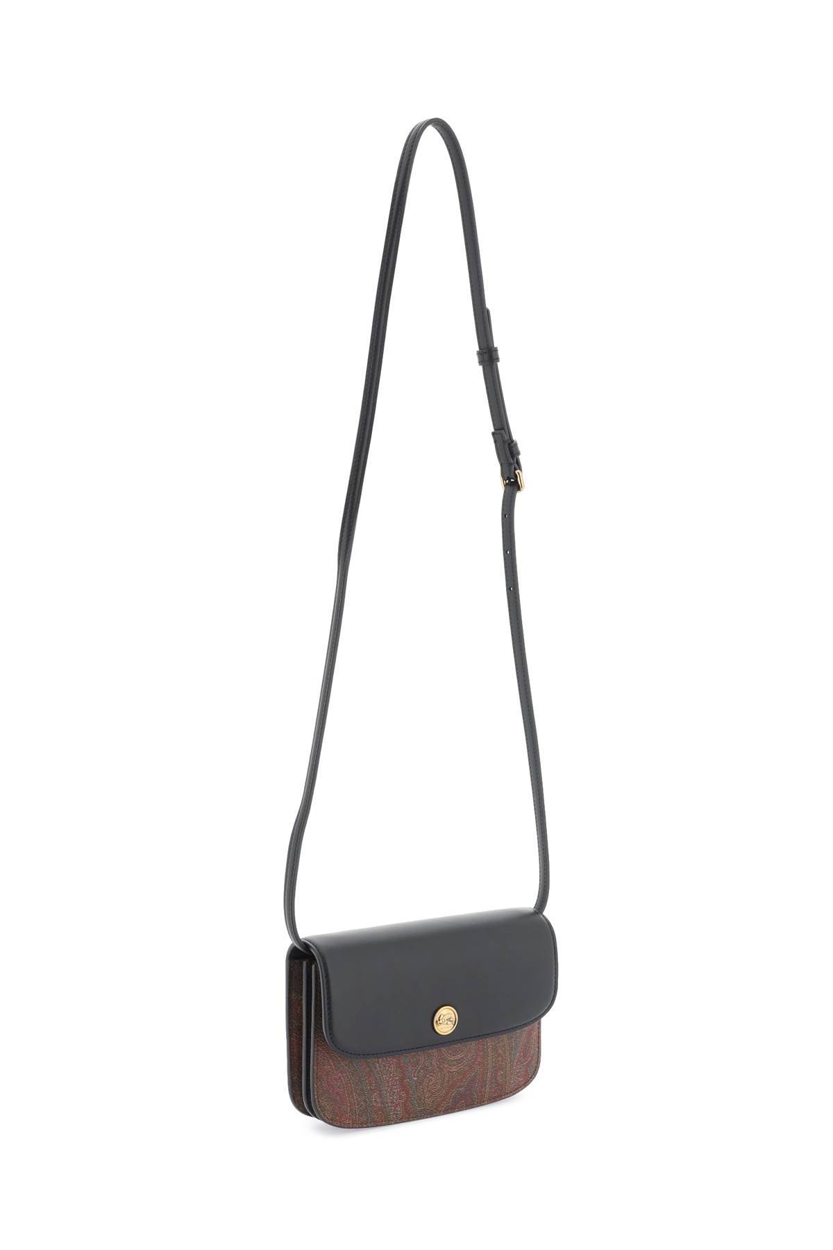 Shop Etro Essential Crossbody Bag In Brown,black