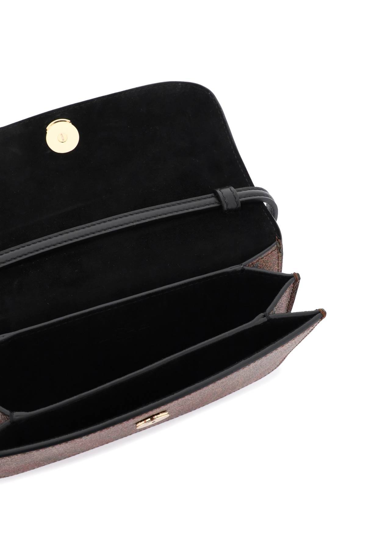 Shop Etro Essential Crossbody Bag In Brown,black