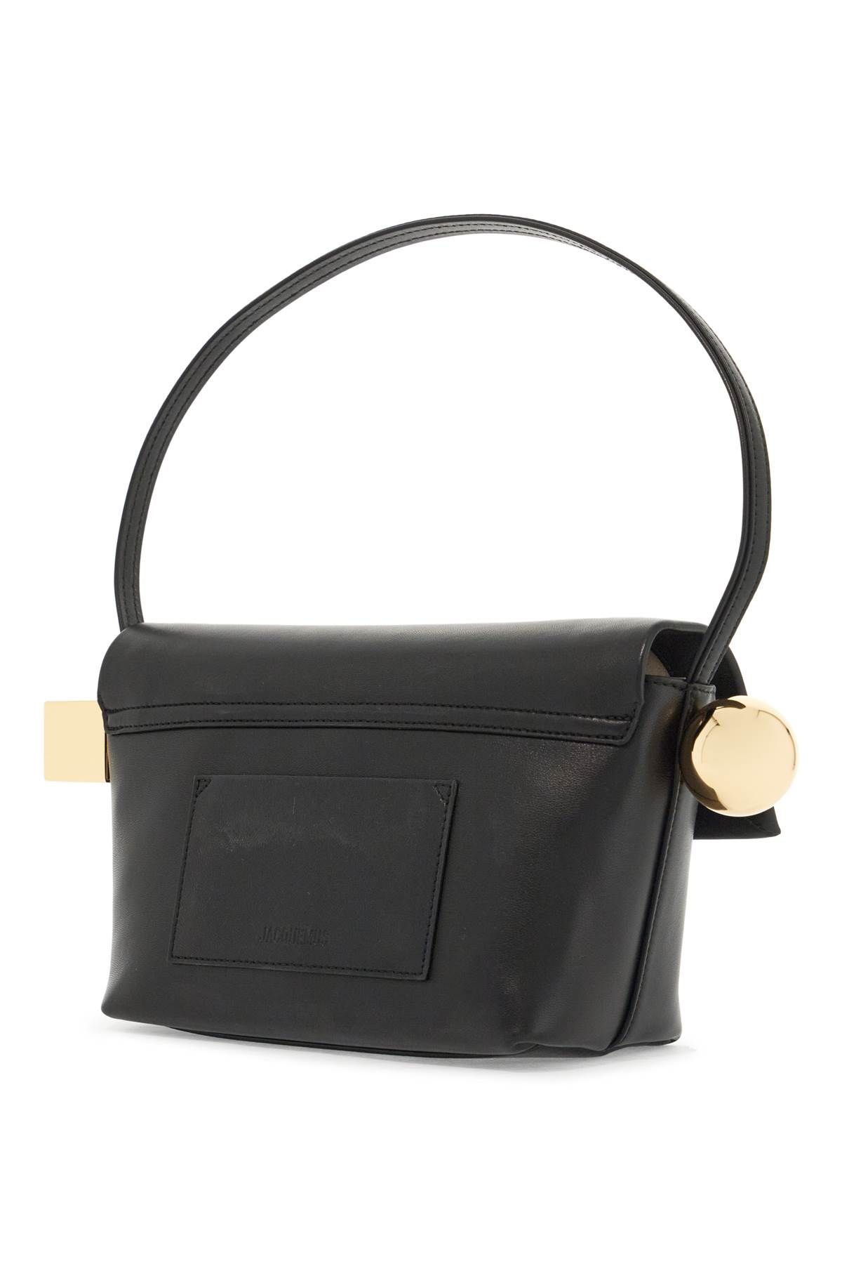 Shop Jacquemus Round Square Shoulder Bag In Black