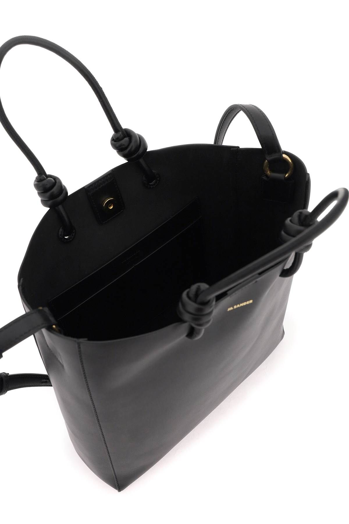 Shop Jil Sander Giro Shoulder Bag In Black