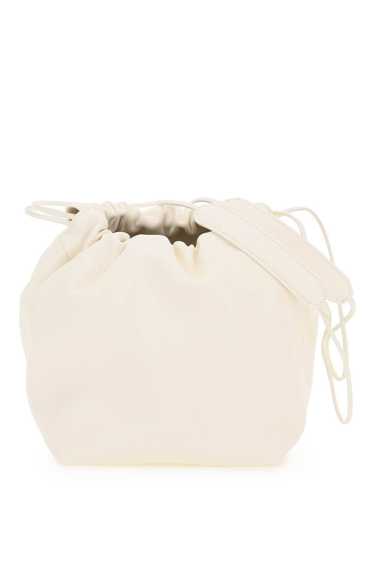 Shop Jil Sander Nappa Leather Bucket Bag In White