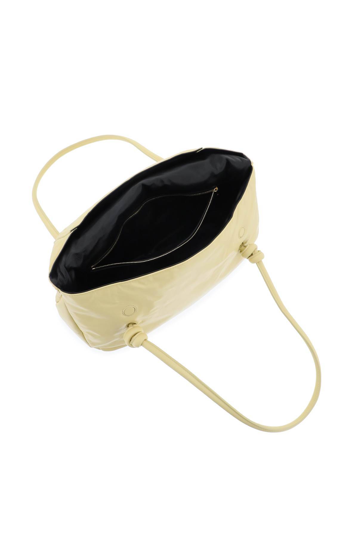 Shop Jil Sander Padded Leather Shoulder Bag In Yellow