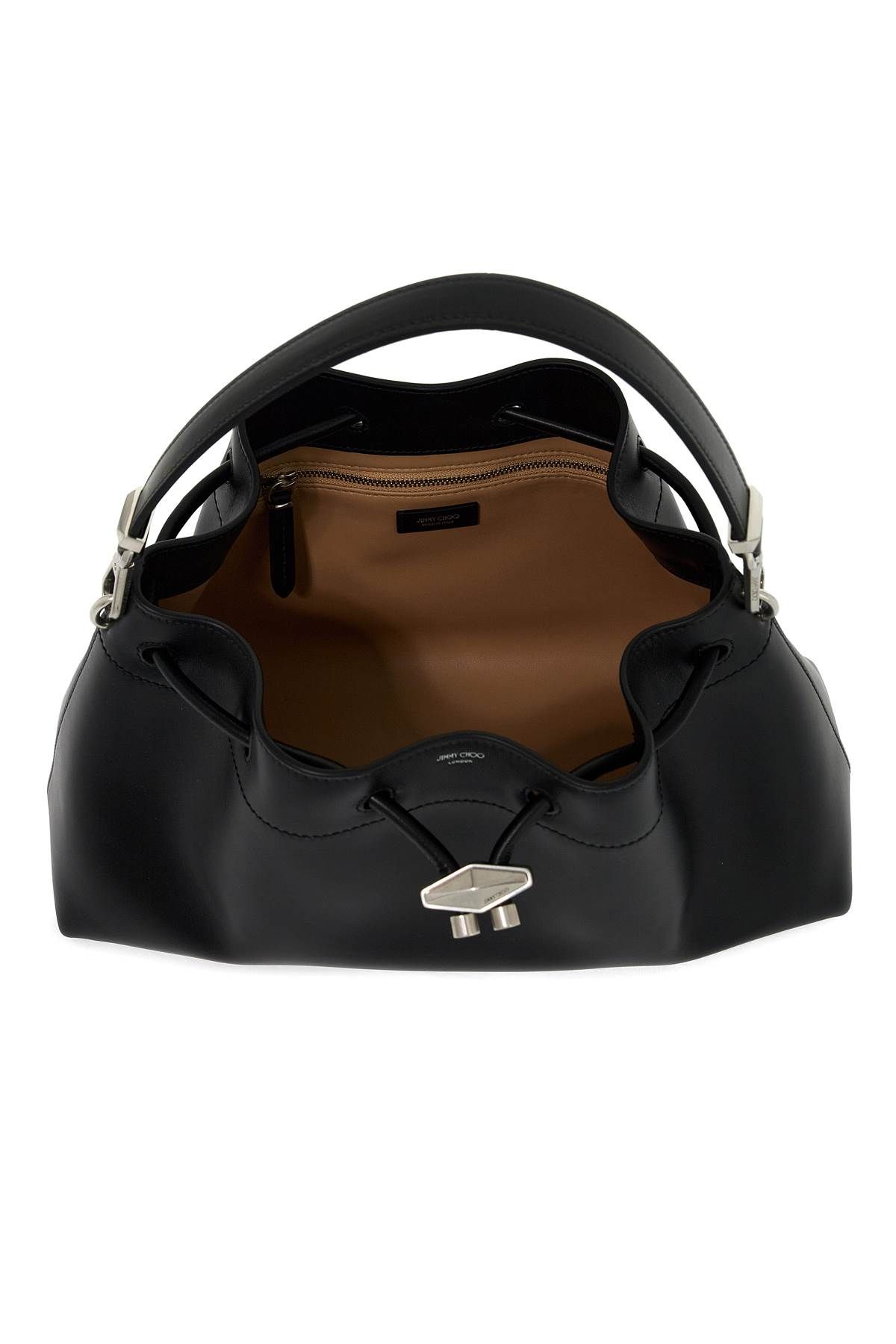 Shop Jimmy Choo 'bon Bon Bucket Shoulder Bag East/west In Black