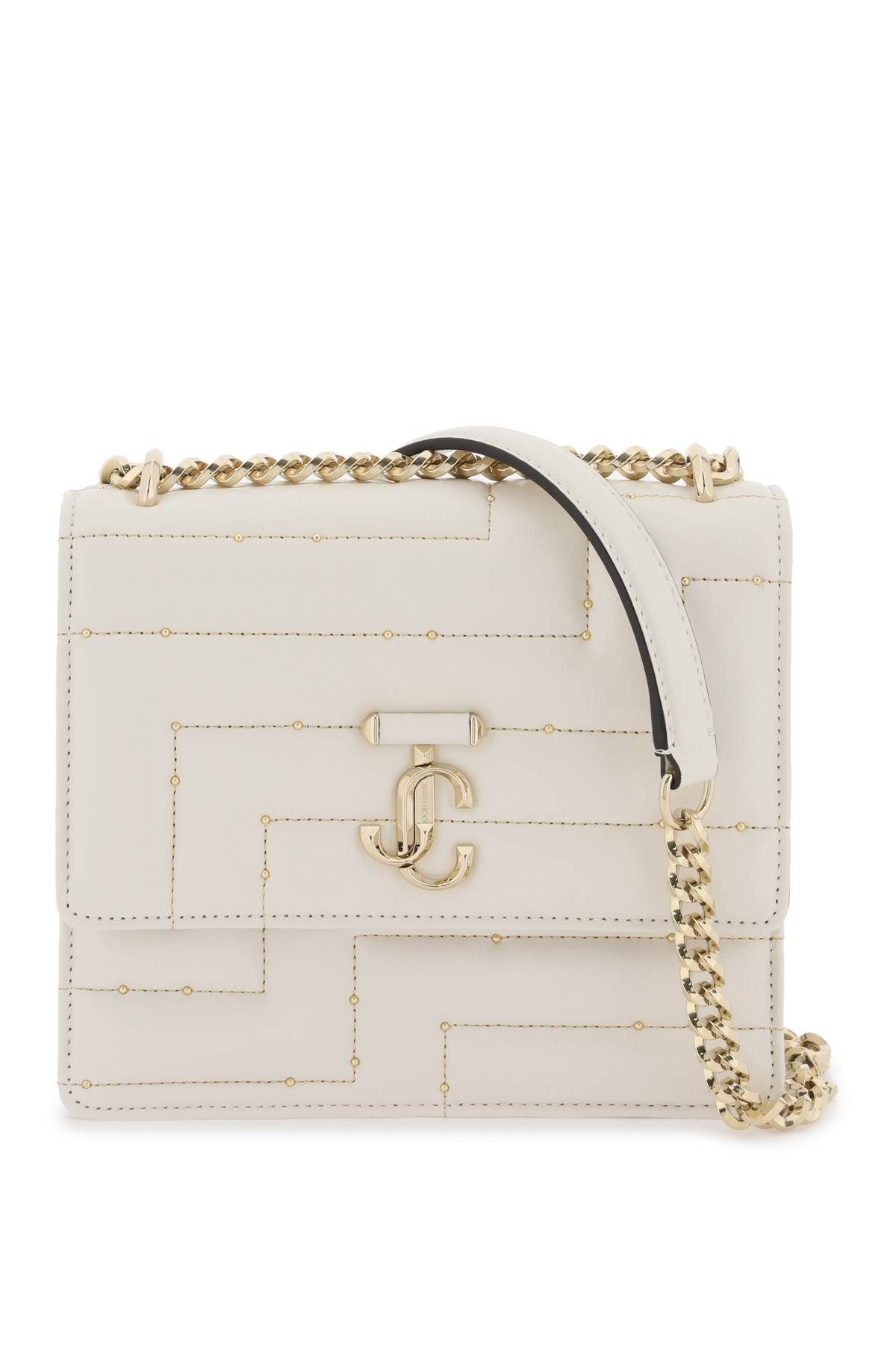 Jimmy Choo Avenue Quilted Shoulder Bag In White