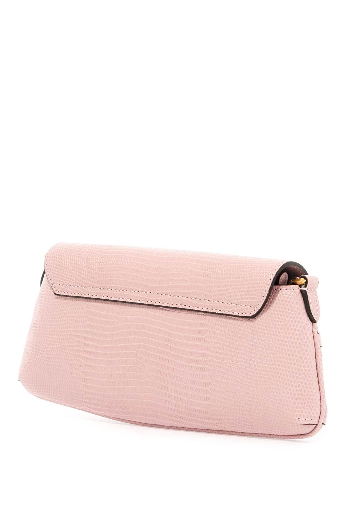 Shop Jimmy Choo Leather Lizard Print Diamond Shoulder Bag In Pink