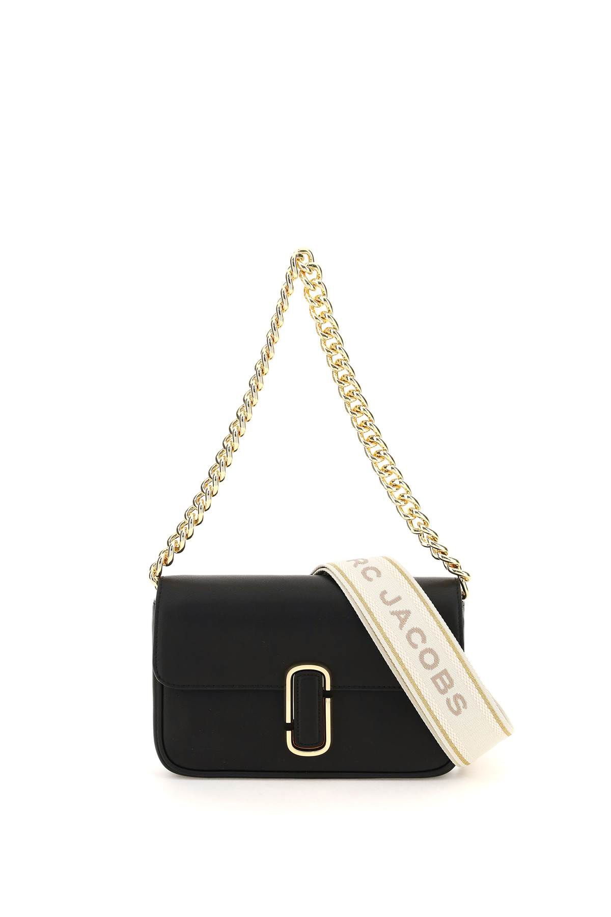 Shop Marc Jacobs The J Marc Shoulder Bag In Black