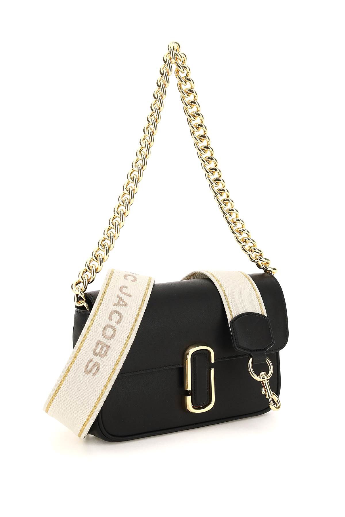 Shop Marc Jacobs The J Marc Shoulder Bag In Black