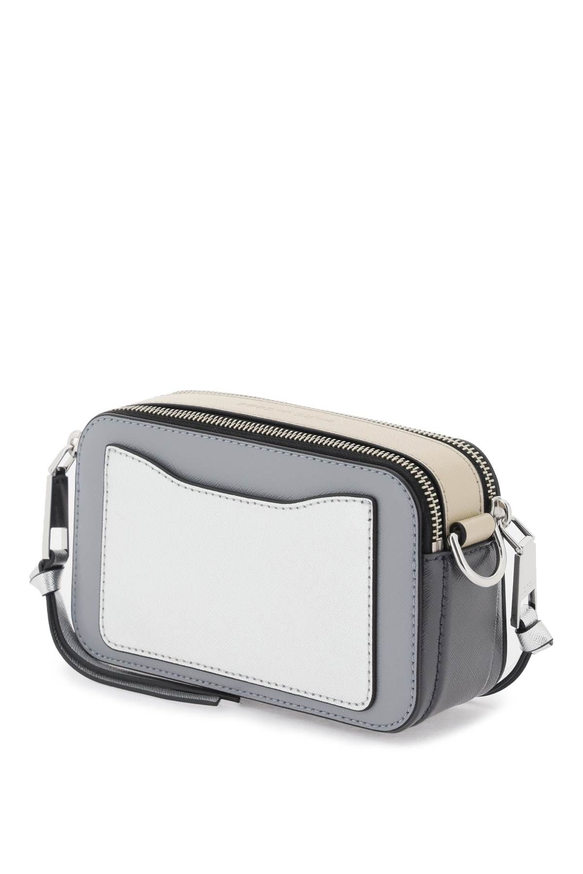 Shop Marc Jacobs The Snapshot Camera Bag In Silver,beige,grey