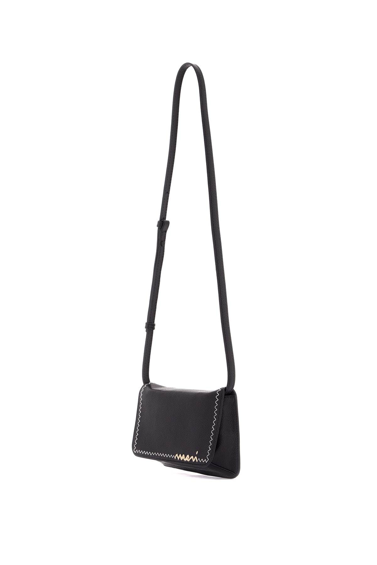 Shop Marni Flap Trunk Shoulder Bag With In Black