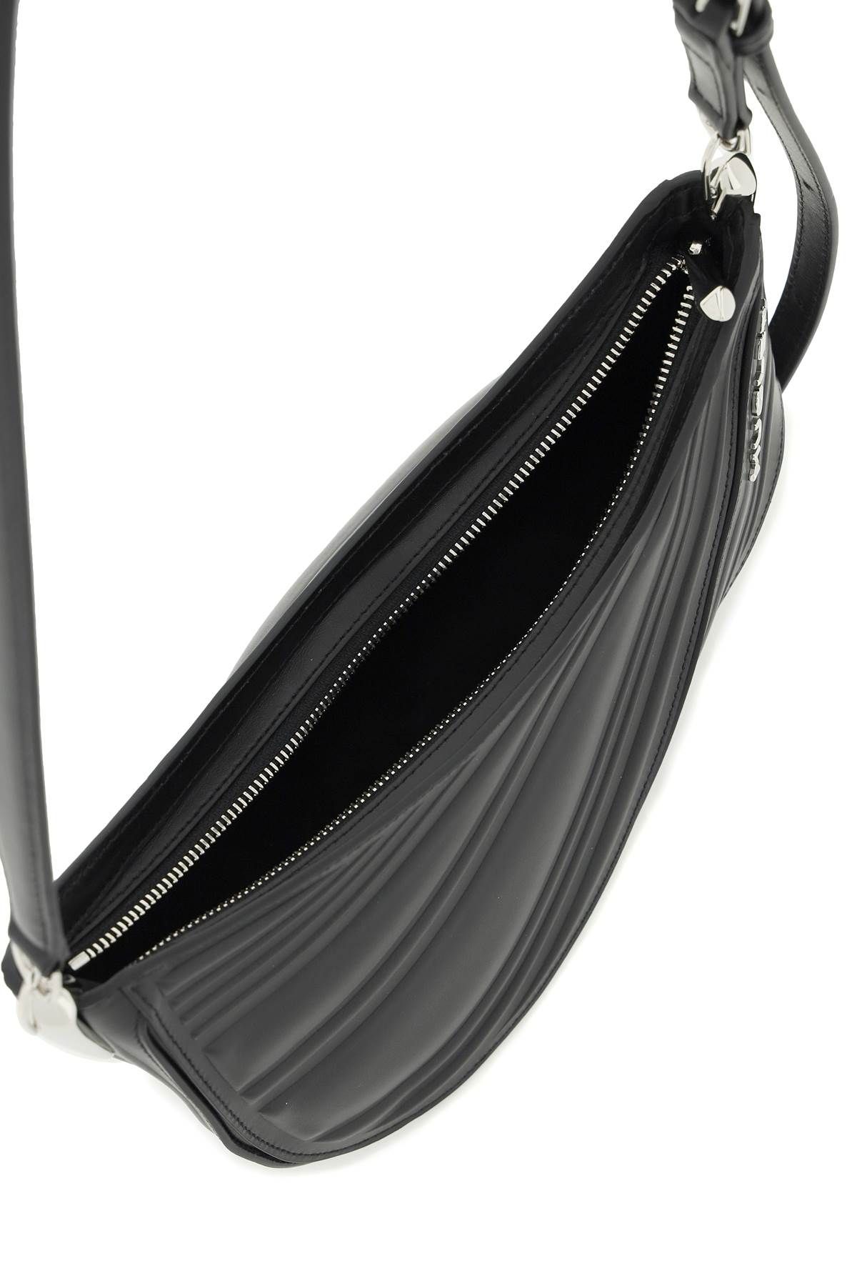 Shop Mugler Spiral Curve 01 Shoulder Bag In Black