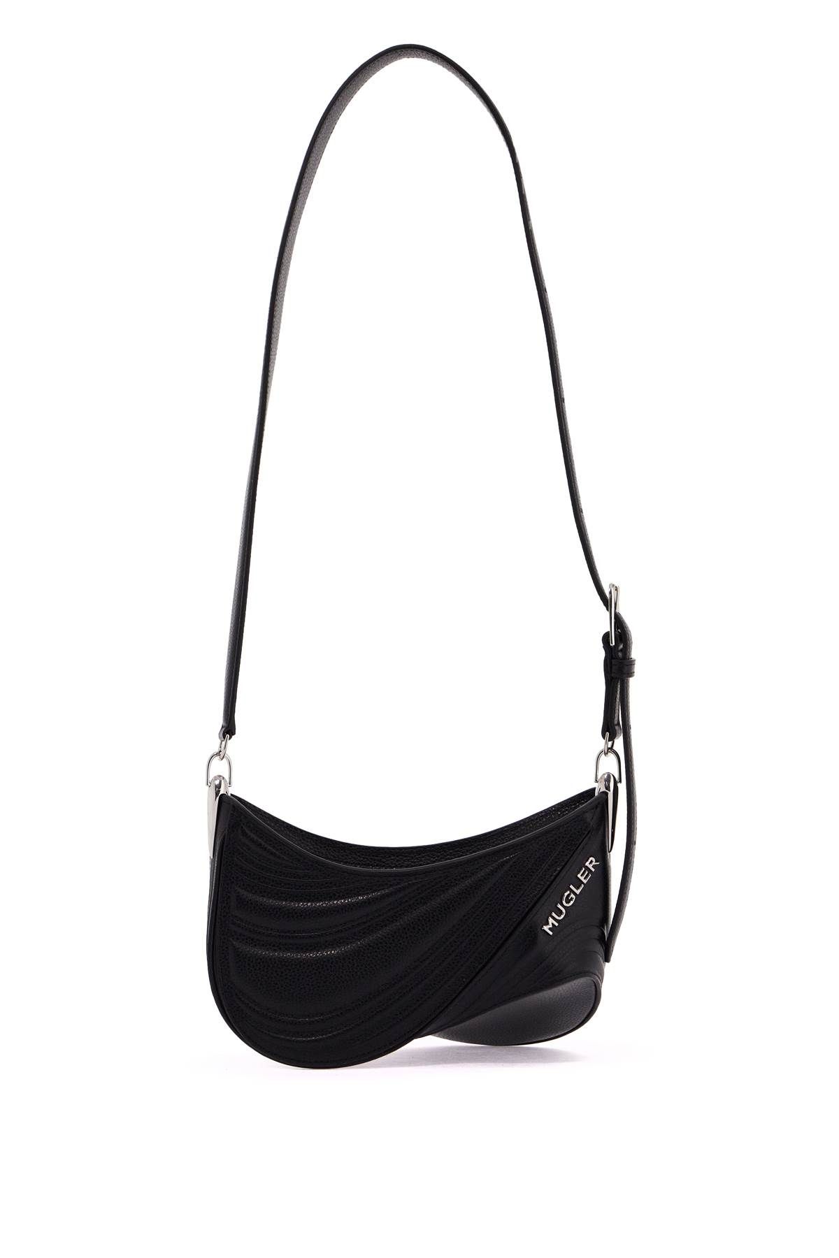 Shop Mugler Small Spiral Curve 01 Bag In Black