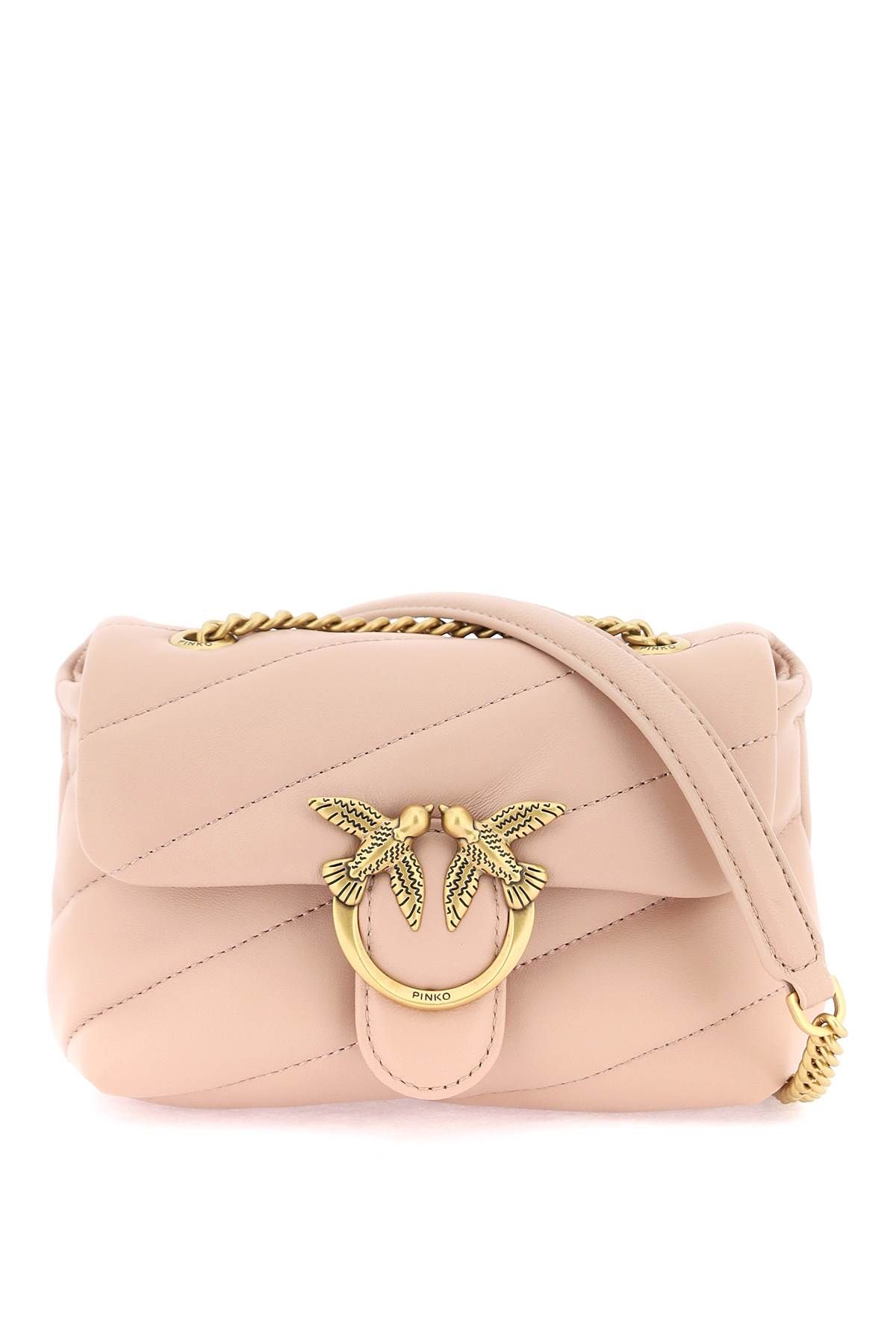 Shop Pinko Love Baby Puff Quilt Bag In Pink