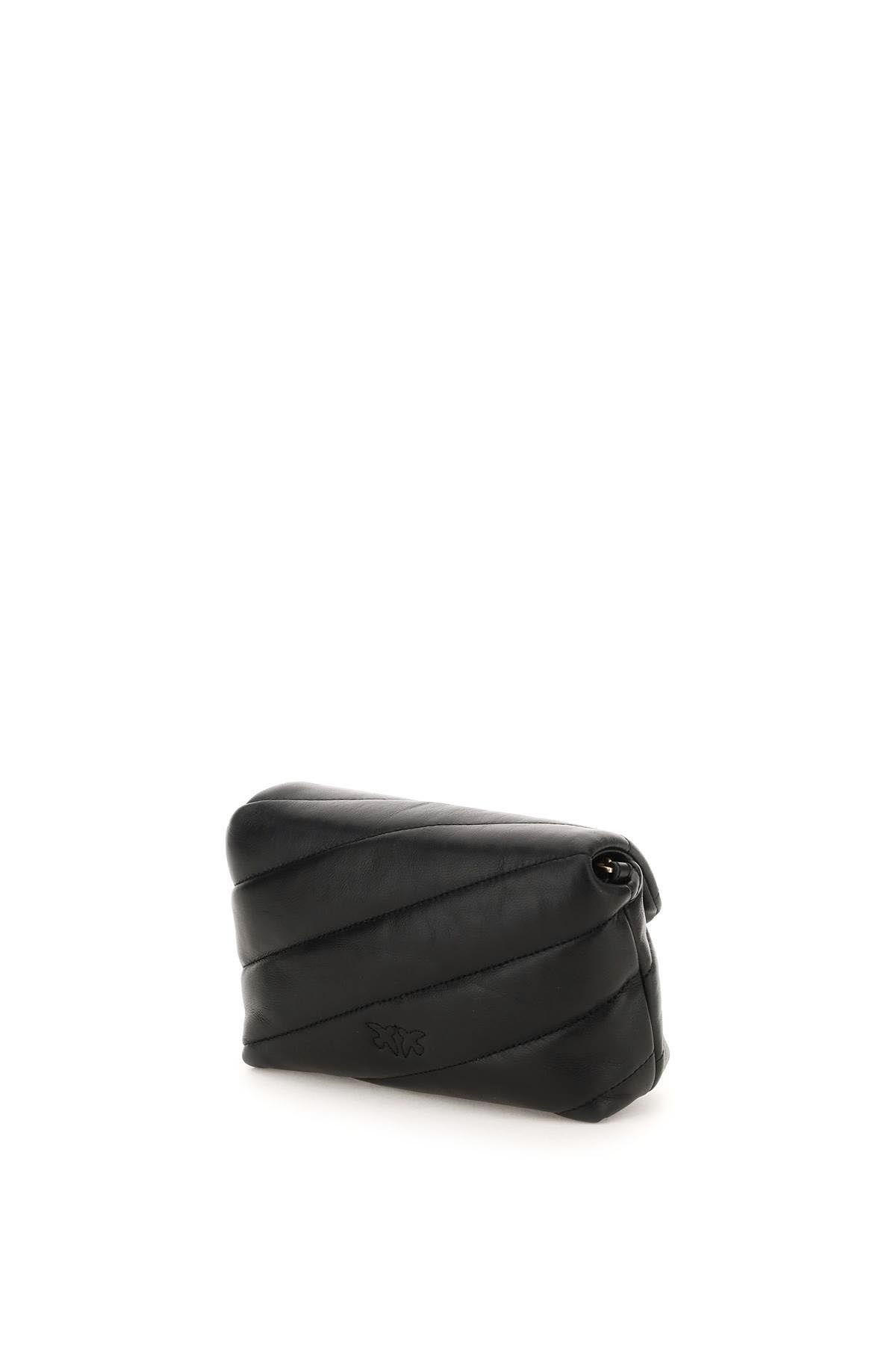 Shop Pinko Love Baby Puff Quilt Bag In Black