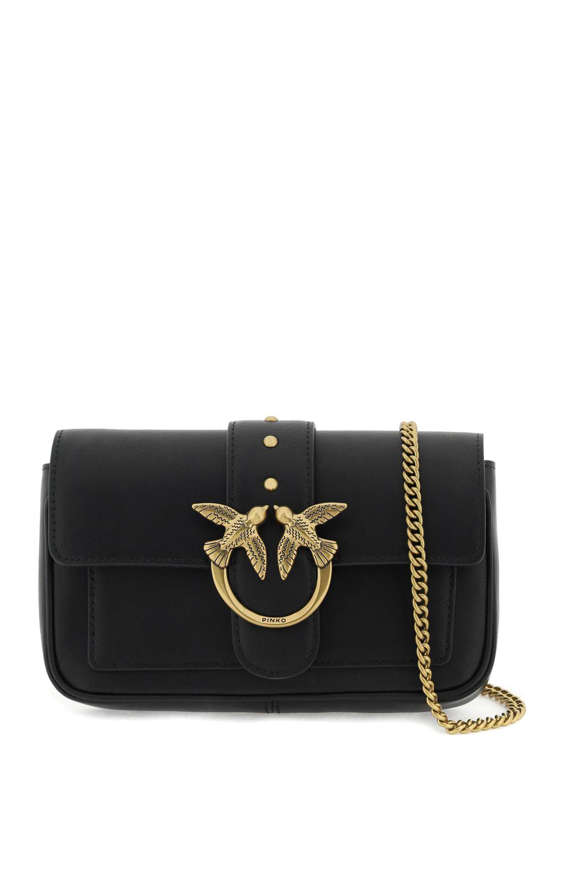 Shop Pinko Love Pocket Simply Crossbody Bag In Black