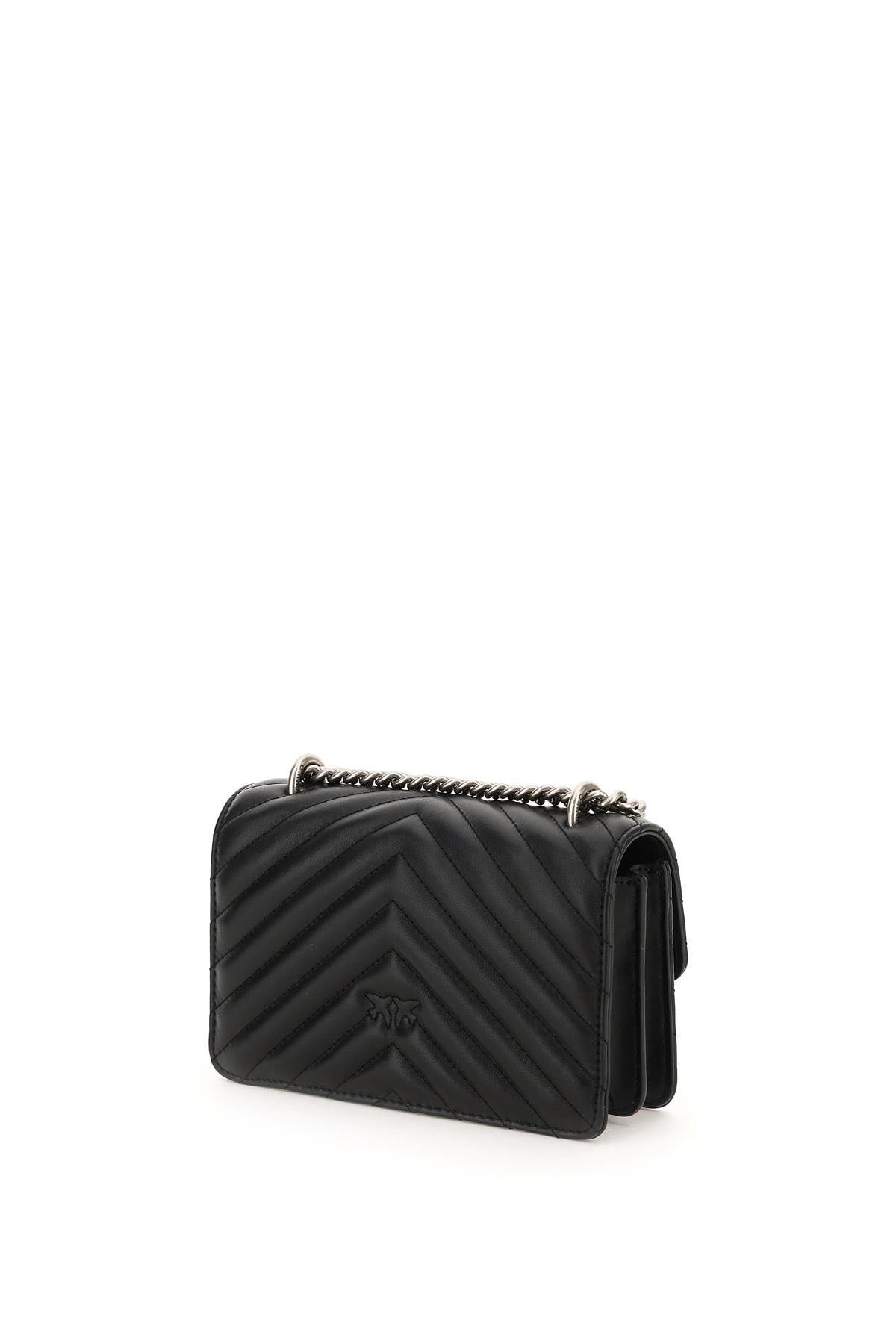 Shop Pinko Mini Love Bag One Chevron In Black