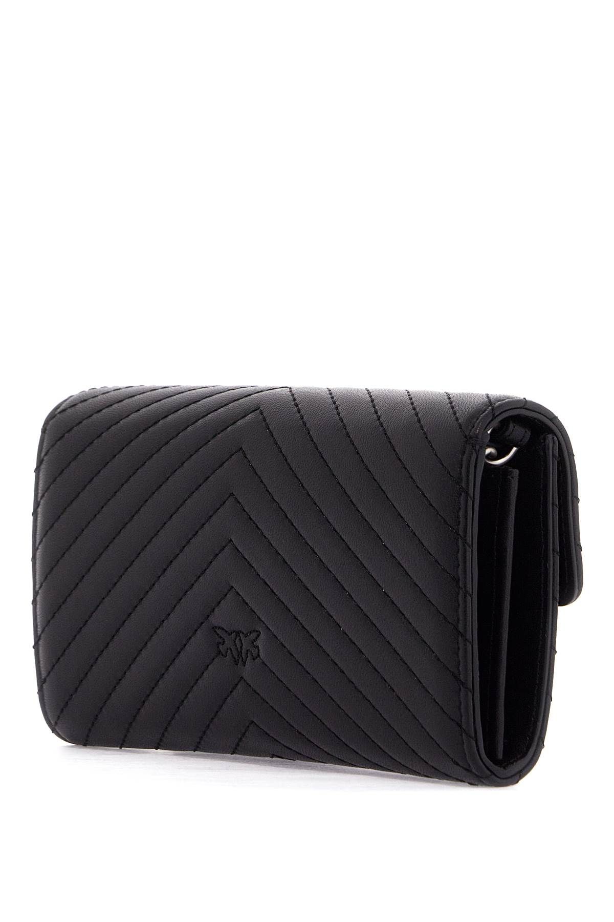 Shop Pinko Love Bag Chevron Crossbody Bag In Black