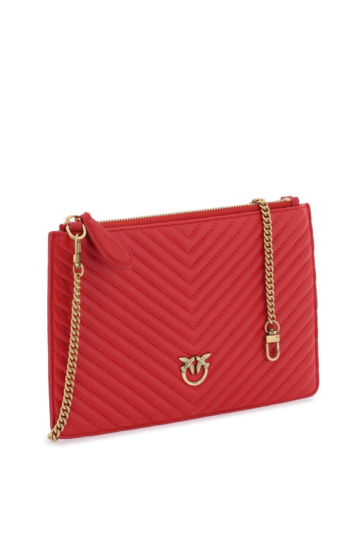 Shop Pinko Classic Flat Love Bag Simply In Red