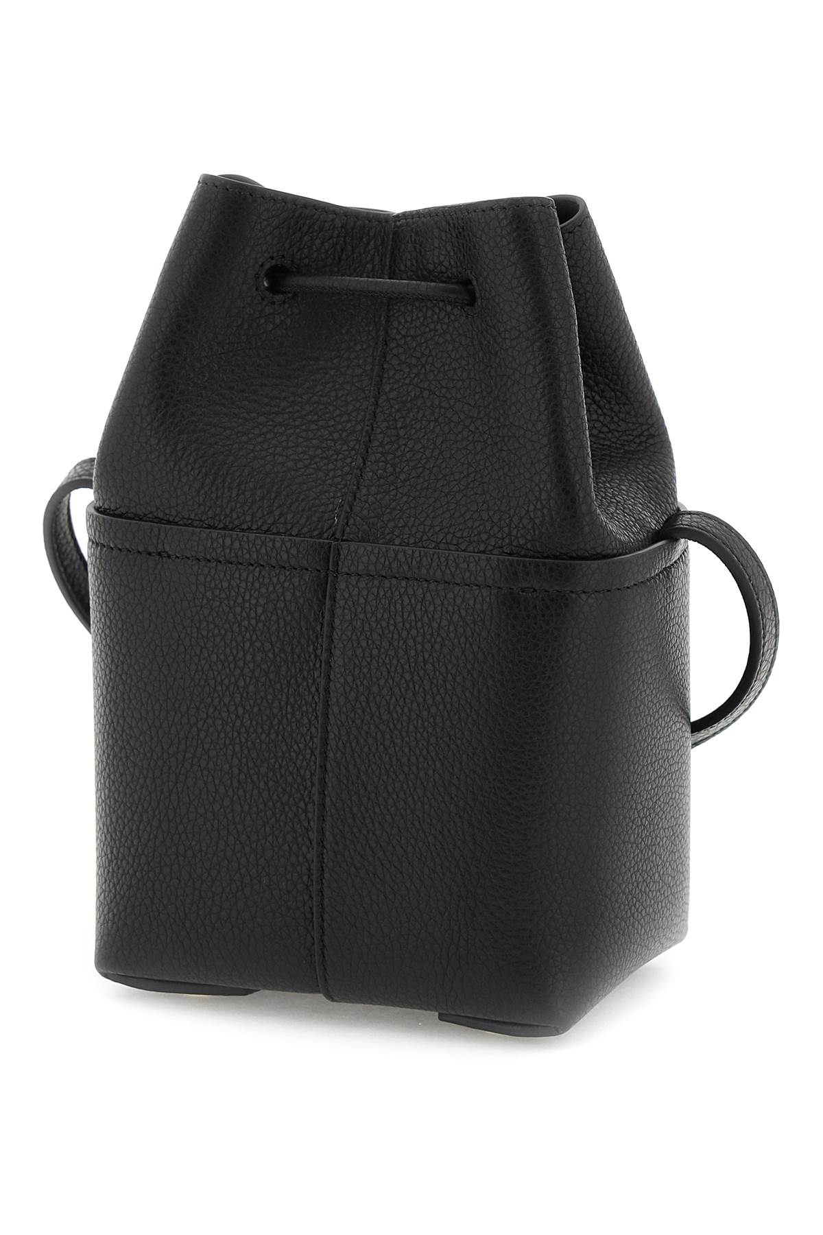 Shop Ferragamo Gancini Bucket Bag In Black