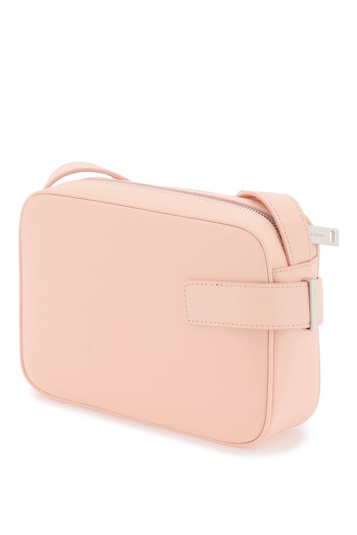 Shop Ferragamo Smooth Leather Camera Bag In Pink