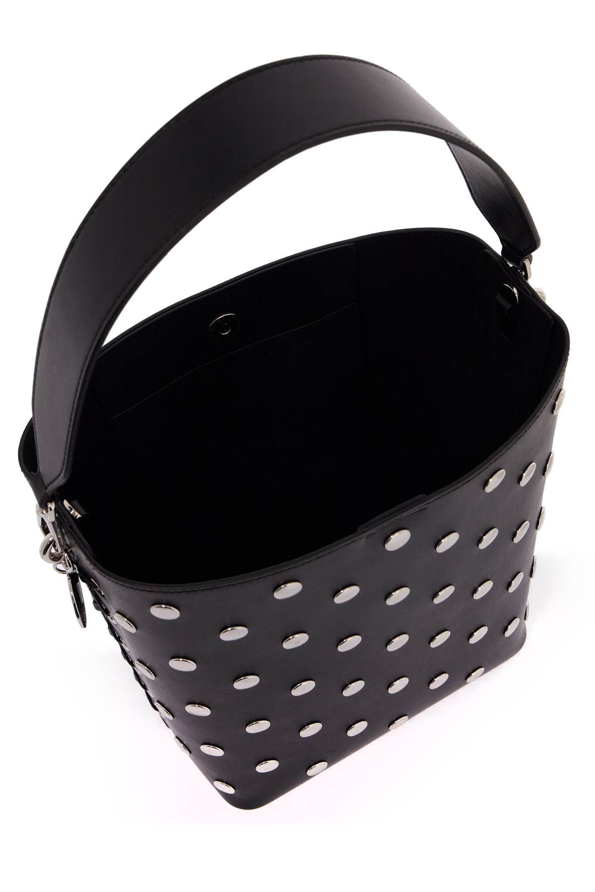 Shop Stella Mccartney Large Frayme Bucket Bag With Studs In Black