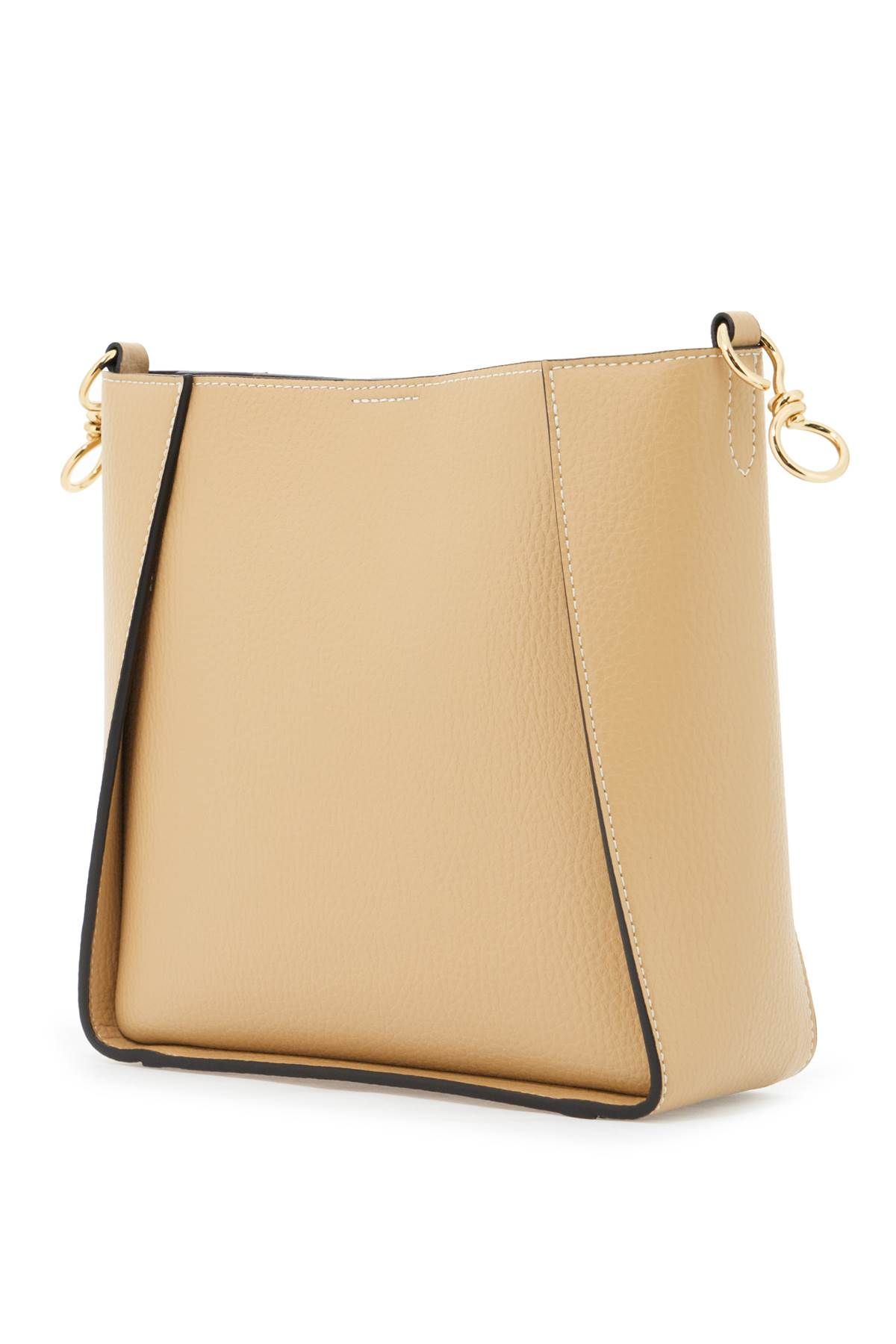 Shop Stella Mccartney Mccartney   Logo Shoulder Bag In Beige