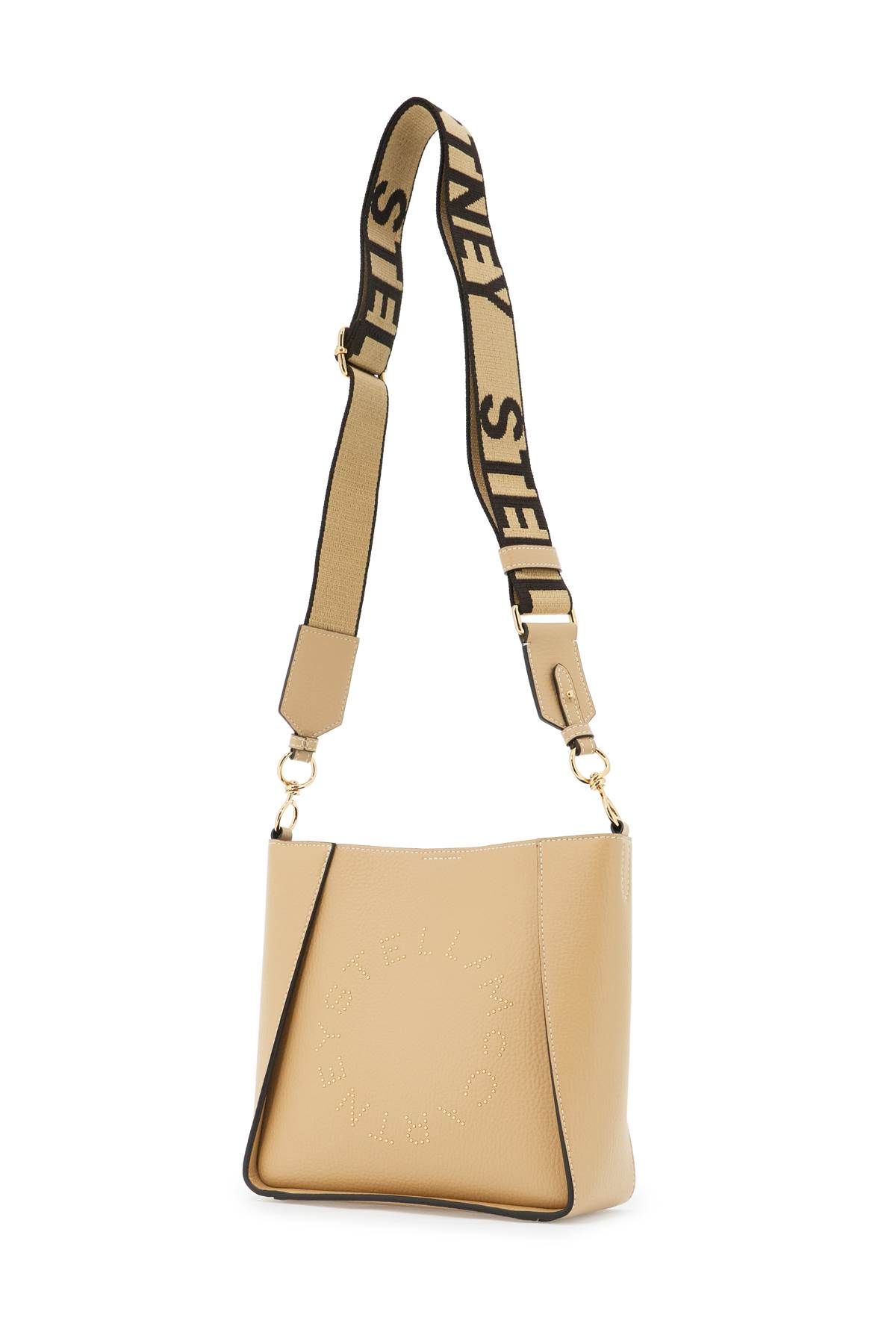 Shop Stella Mccartney Mccartney   Logo Shoulder Bag In Beige