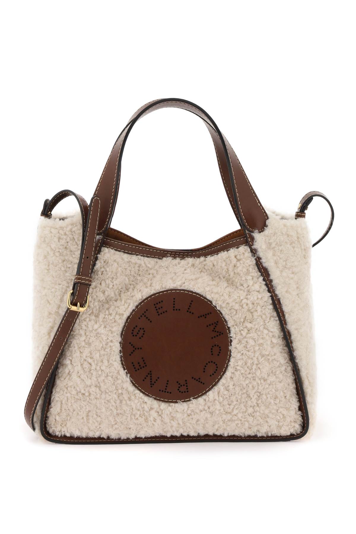 Shop Stella Mccartney Tedyd Crossbody Bag In Beige,brown